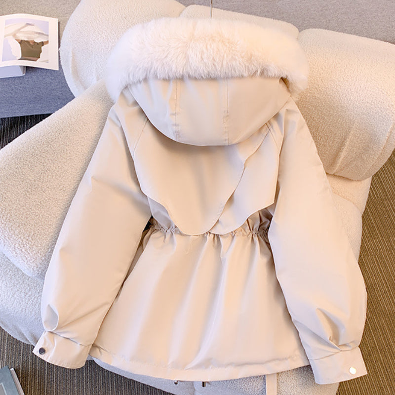 Women's Winter Jacket Hooded Faux Fur Padded Elegant