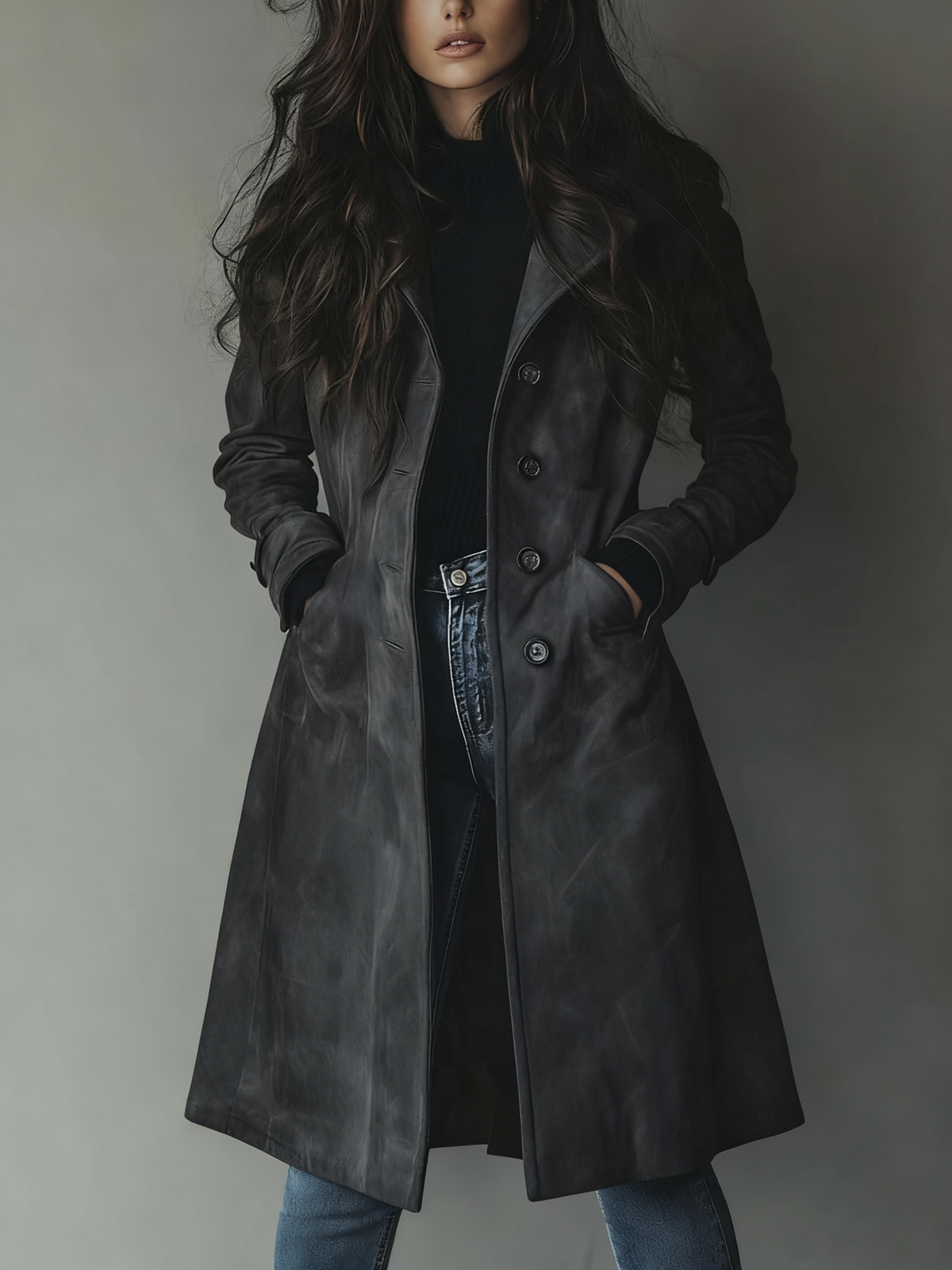 Vintage Trench Coat Classic Belted Timeless Layering