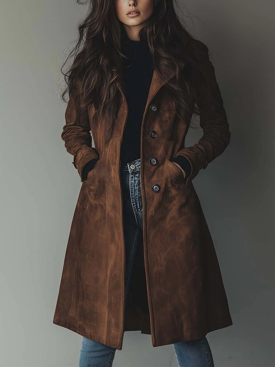 Vintage Trench Coat Classic Belted Timeless Layering
