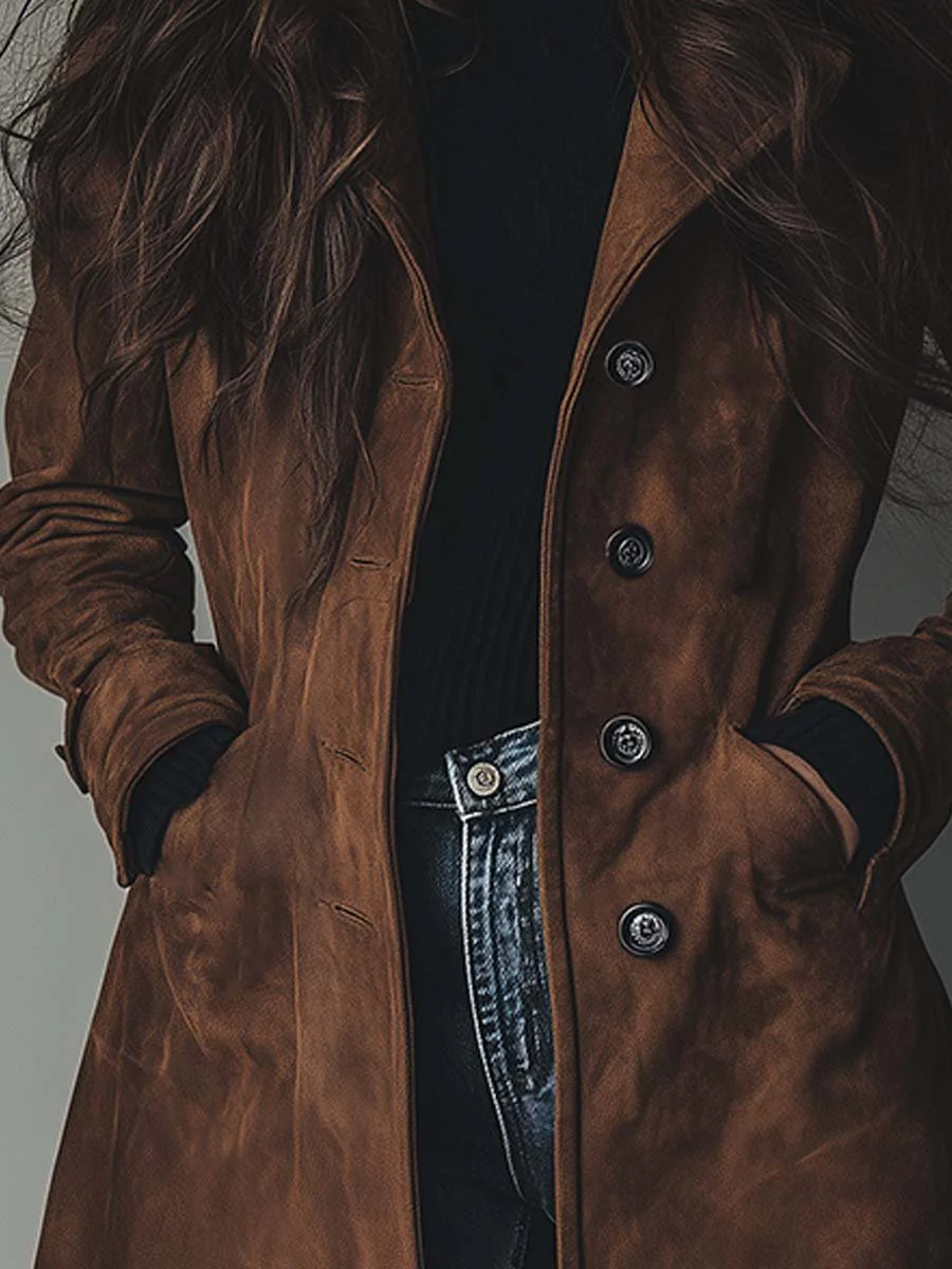 Vintage Trench Coat Classic Belted Timeless Layering