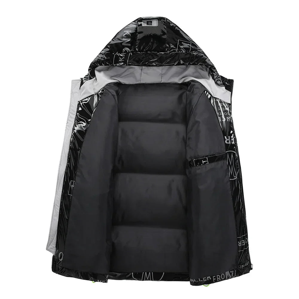 Men's High-Quality Winter Jacket with Hood & Versatile Design