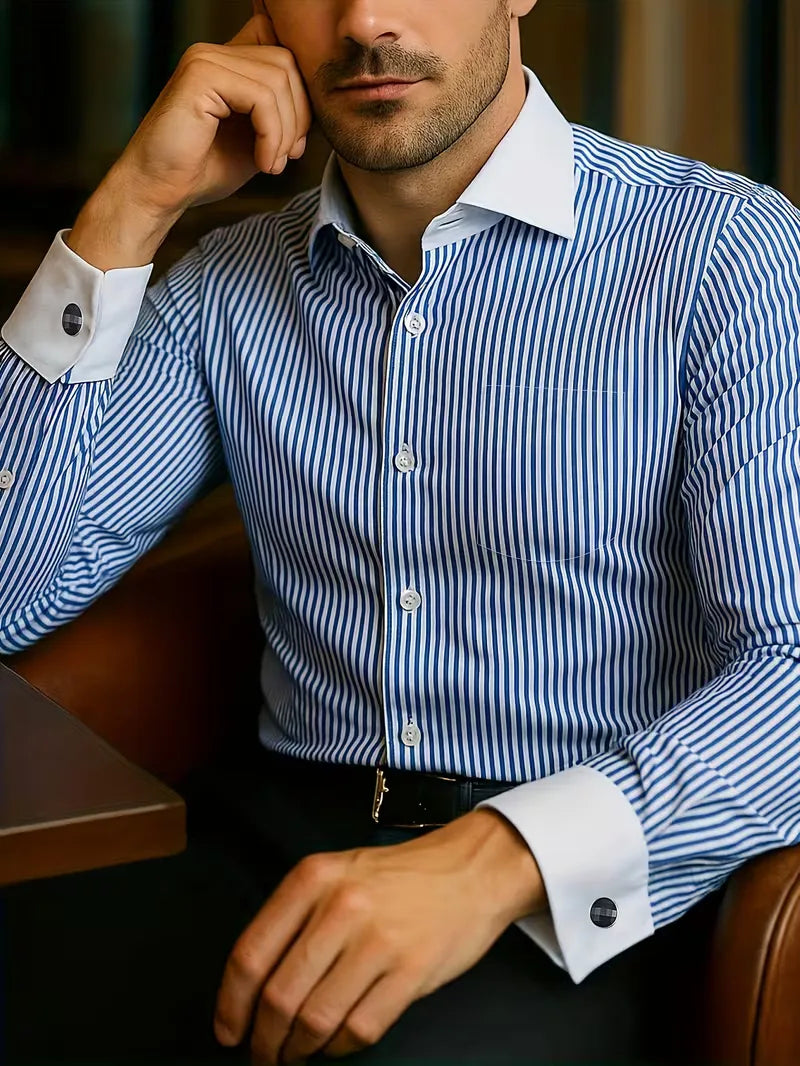 Mens Mandarin Collar Shirt
