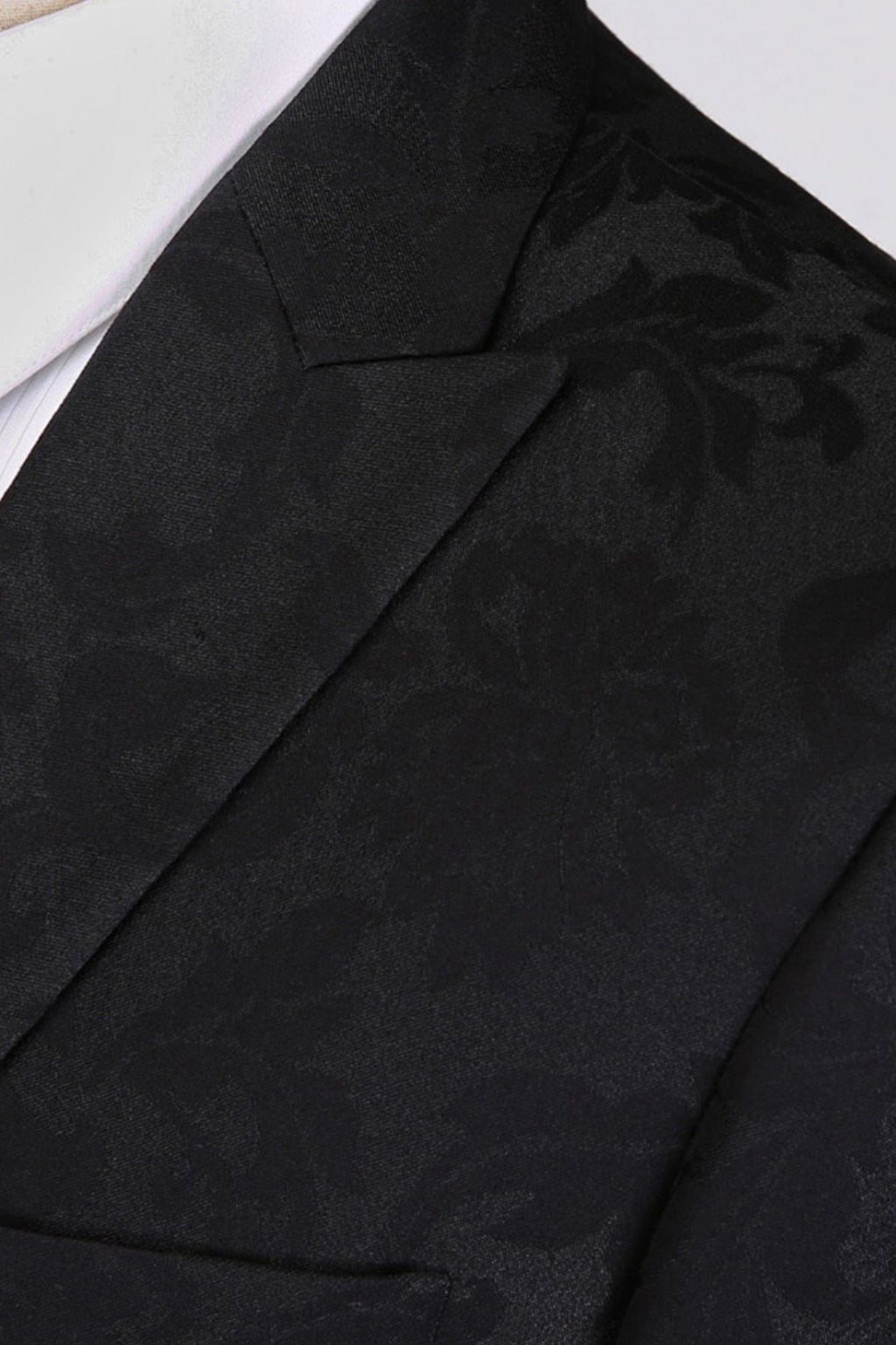 Jacquard Slim Fit Wedding Business 3 Piece Suit Blazer Vest Trousers