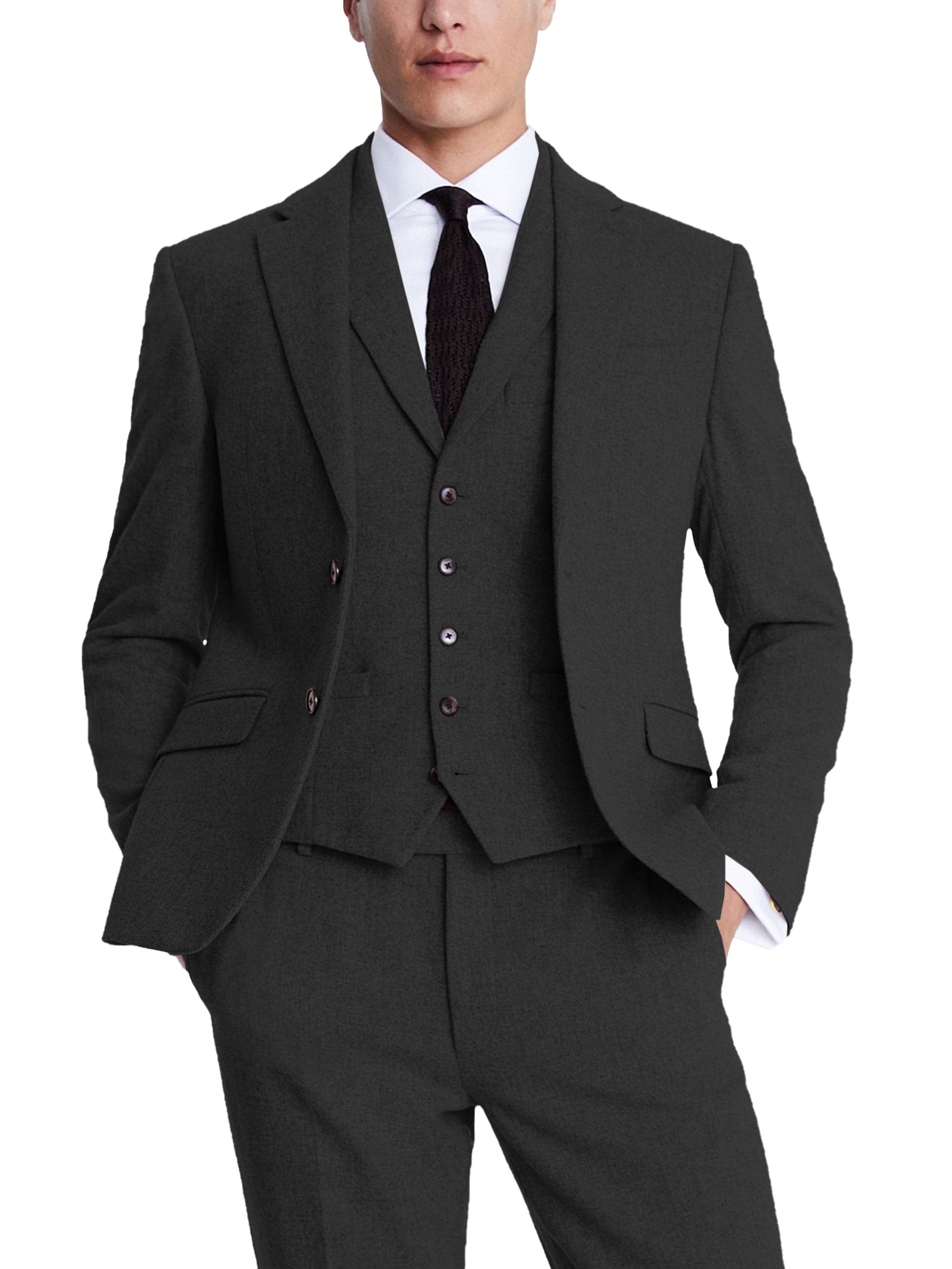 Tweed 3 Piece Suit Blazer Vest Trousers