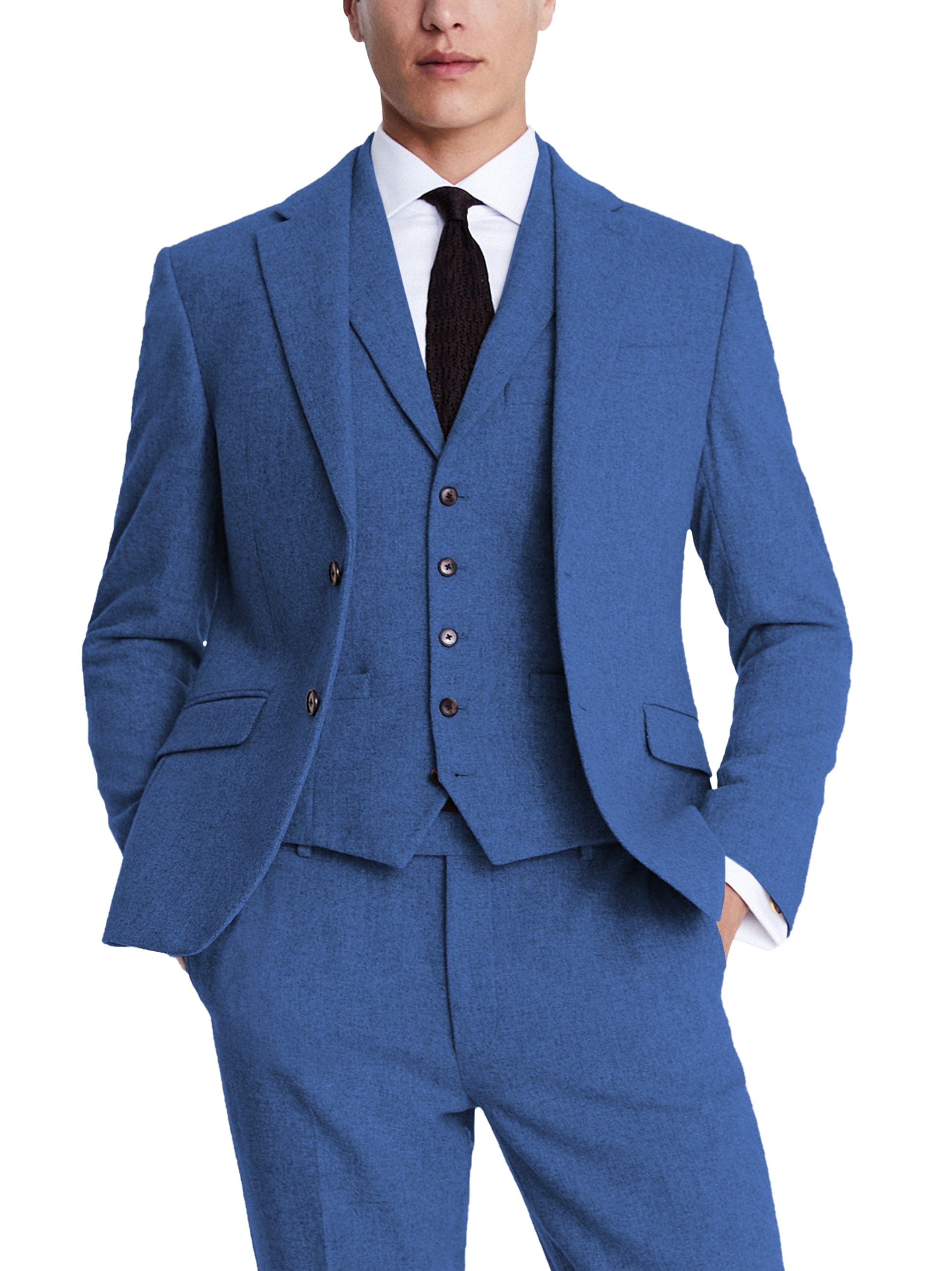 Tweed 3 Piece Suit Blazer Vest Trousers