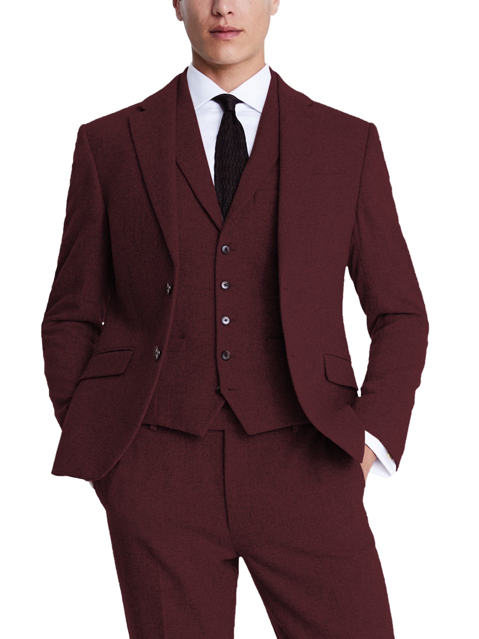 Tweed 3 Piece Suit Blazer Vest Trousers