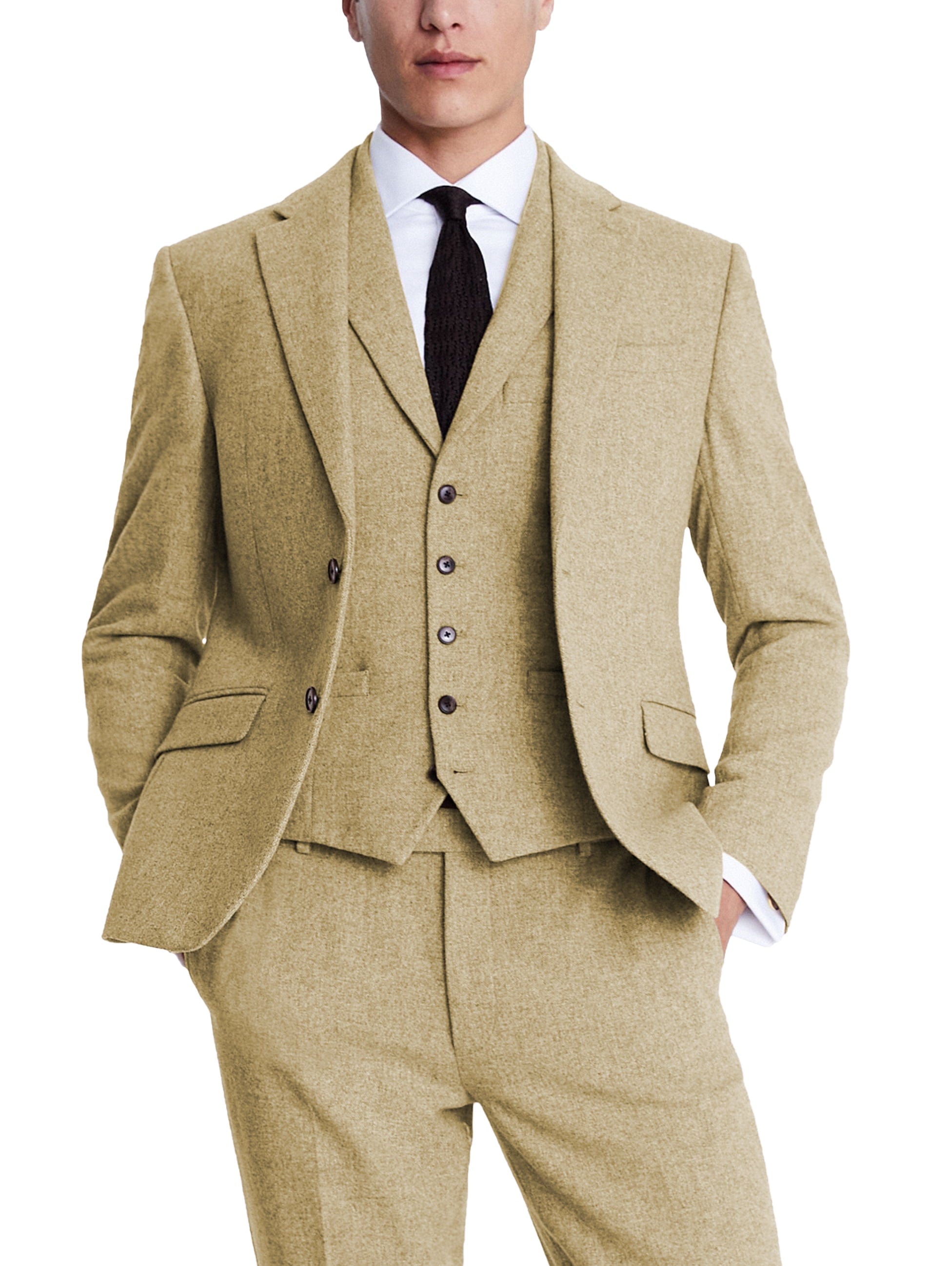 Tweed 3 Piece Suit Blazer Vest Trousers