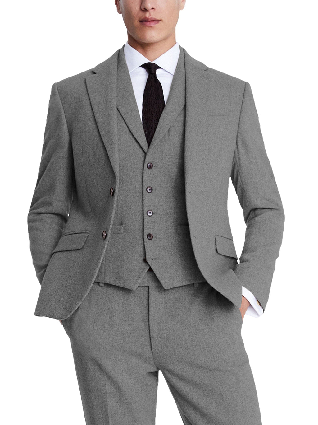Tweed 3 Piece Suit Blazer Vest Trousers