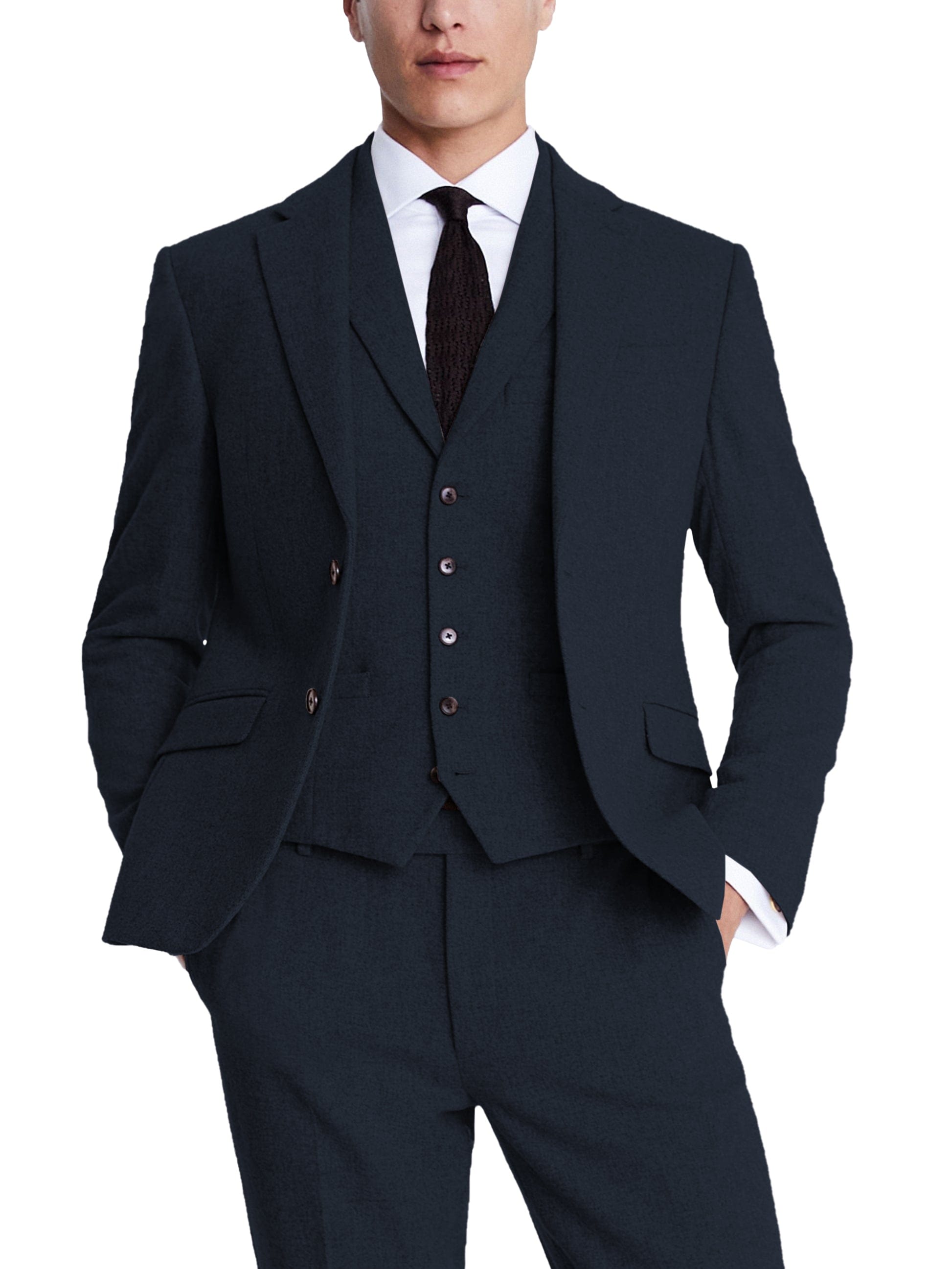 Tweed 3 Piece Suit Blazer Vest Trousers