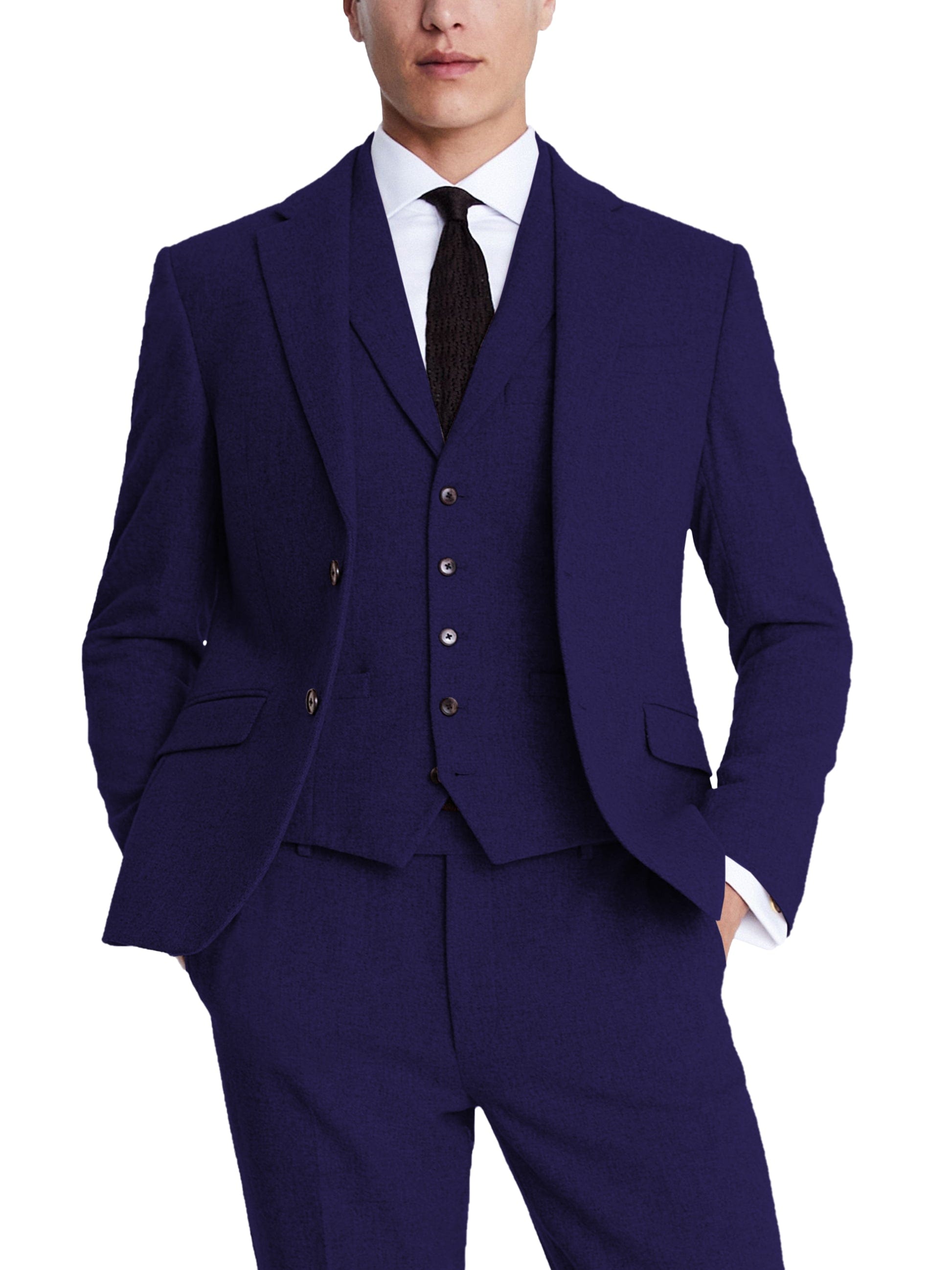 Tweed 3 Piece Suit Blazer Vest Trousers