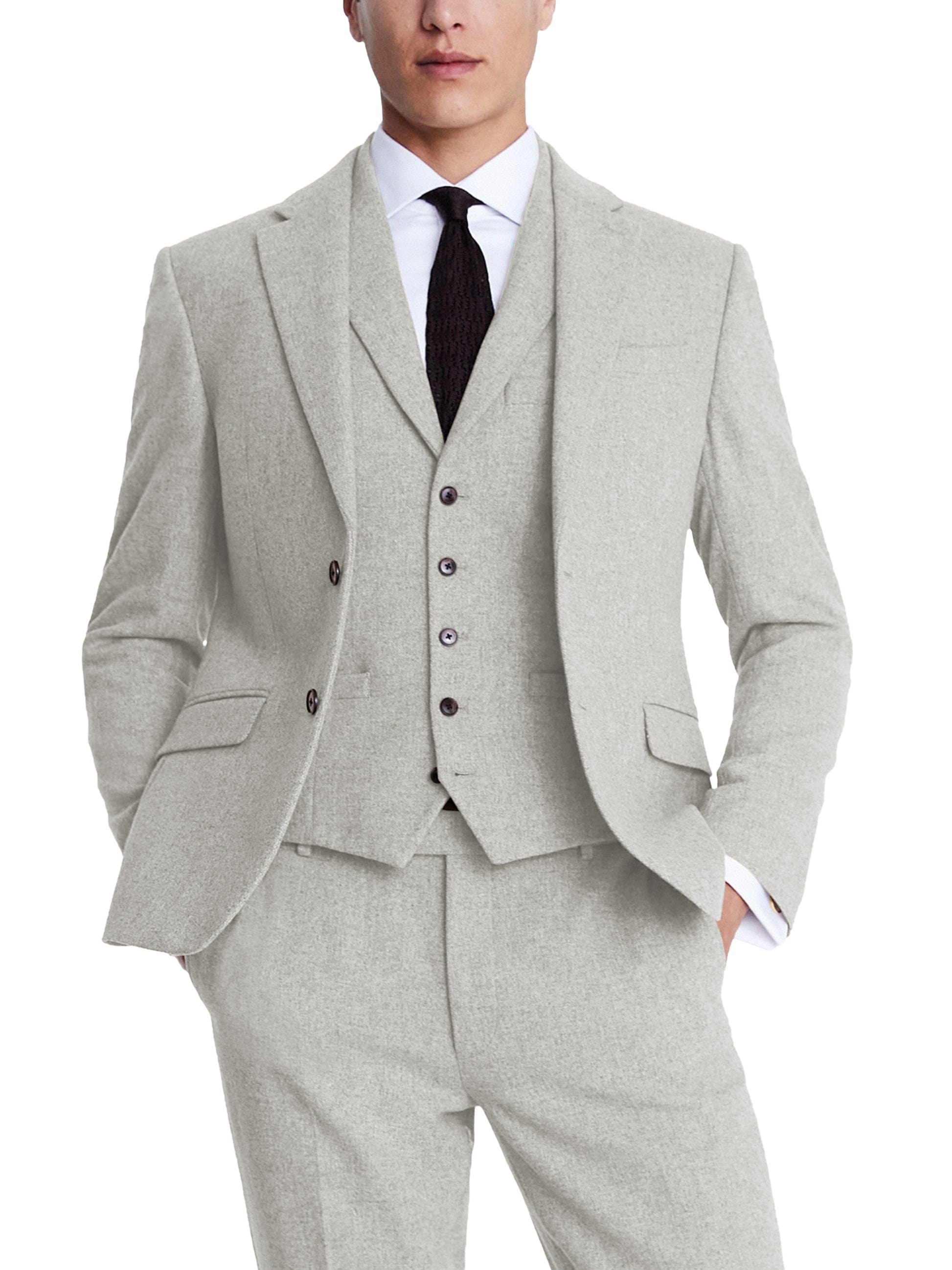 Tweed 3 Piece Suit Blazer Vest Trousers