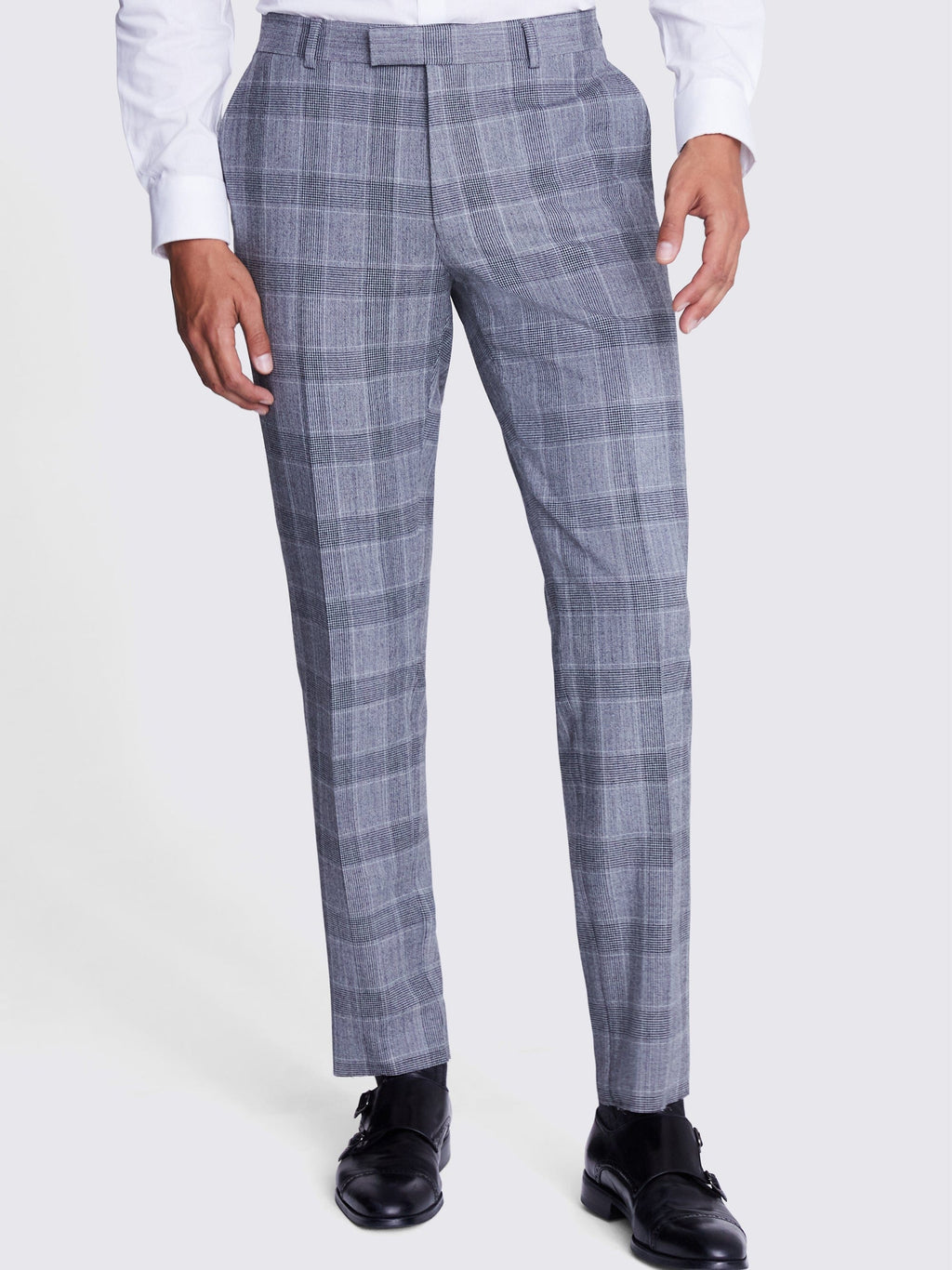 Plaid Notch Lapel Business 3 Piece Suit Blazer Vest Trousers