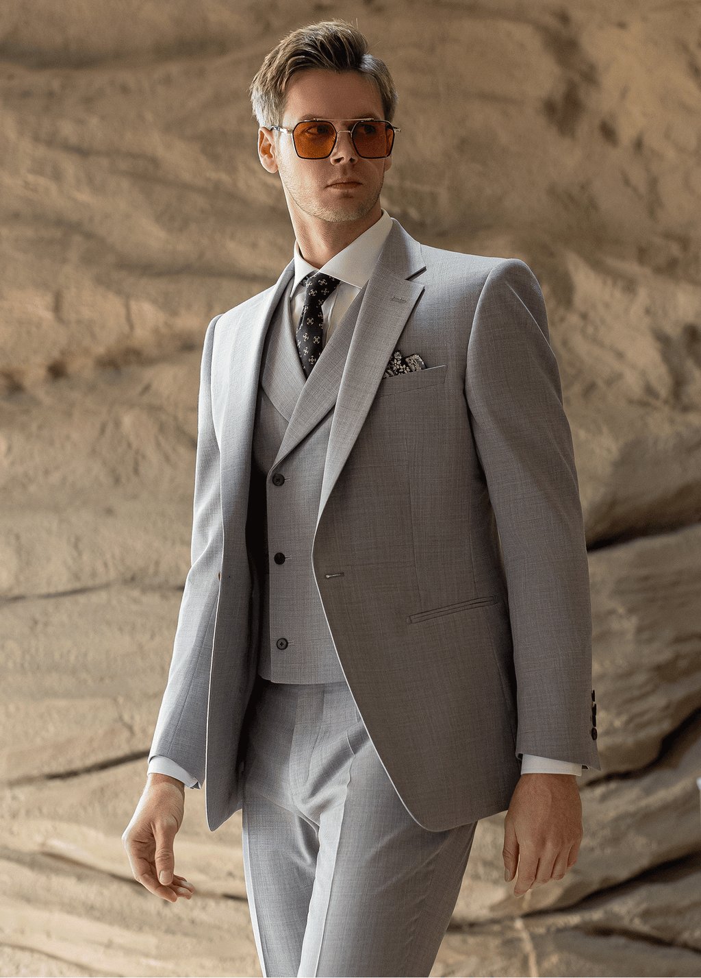 Slim Fit Wedding Business 3 Piece Suit Blazer Vest Trousers