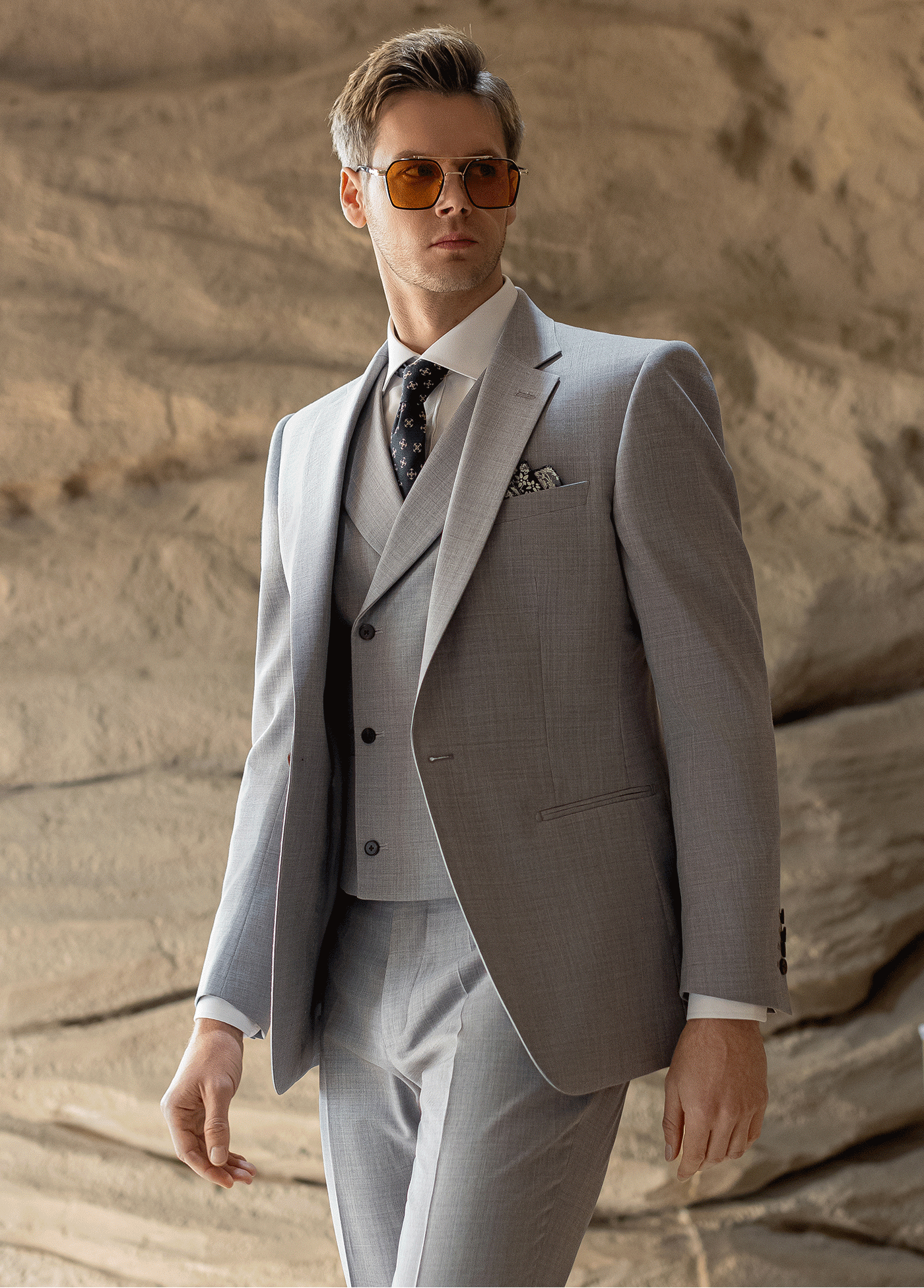 Slim Fit Wedding Business 3 Piece Suit Blazer Vest Trousers