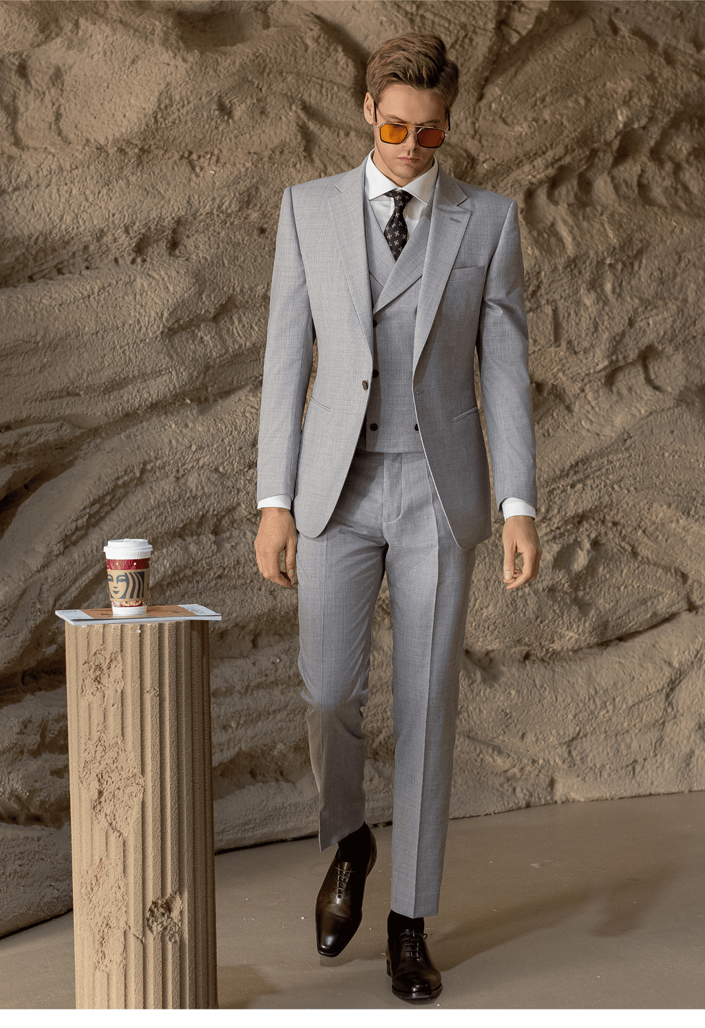 Slim Fit Wedding Business 3 Piece Suit Blazer Vest Trousers