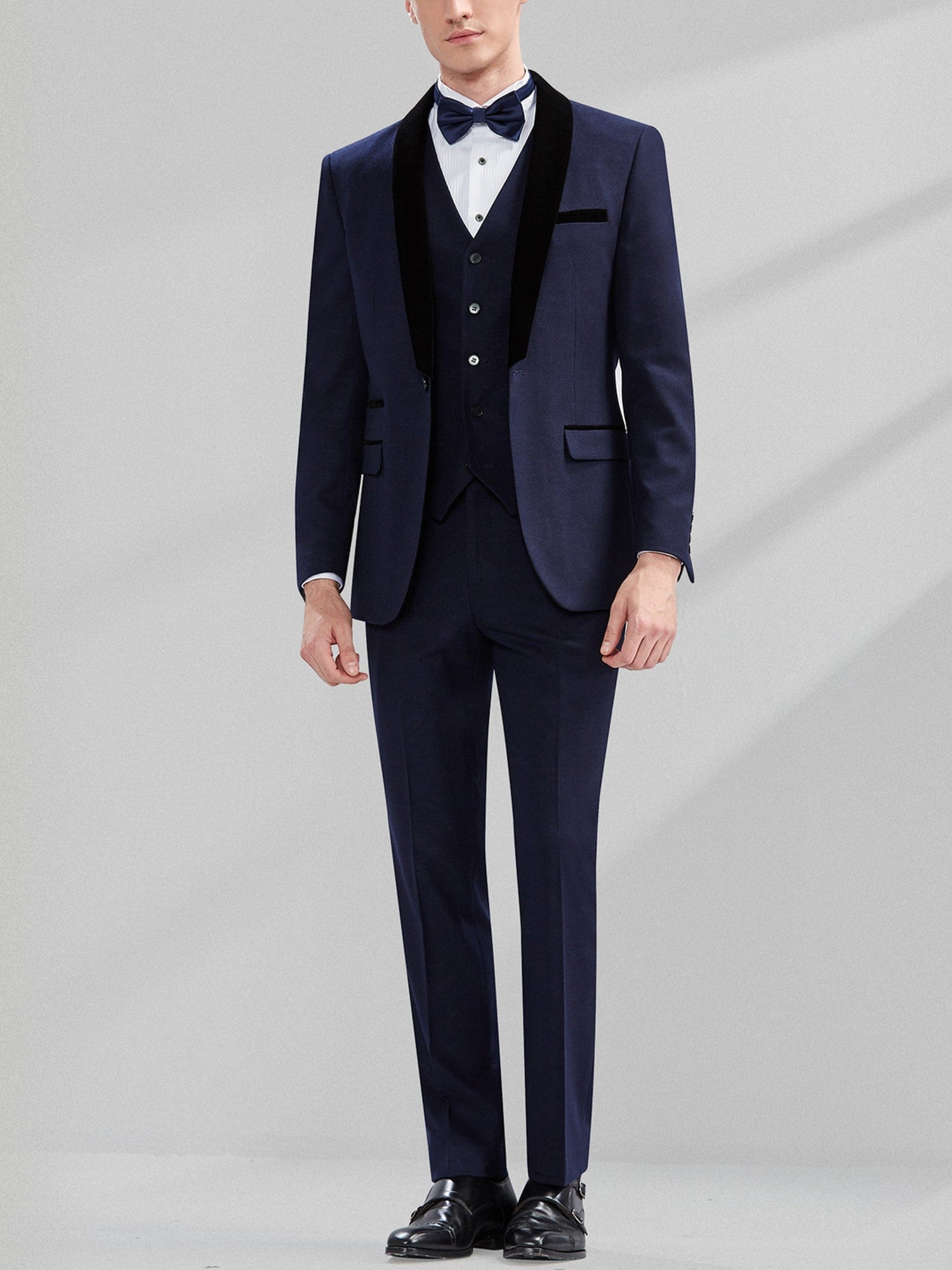 Velvet 3 Piece Suit Blazer Vest Trousers