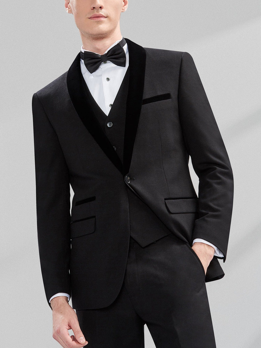 Velvet 3 Piece Suit Blazer Vest Trousers