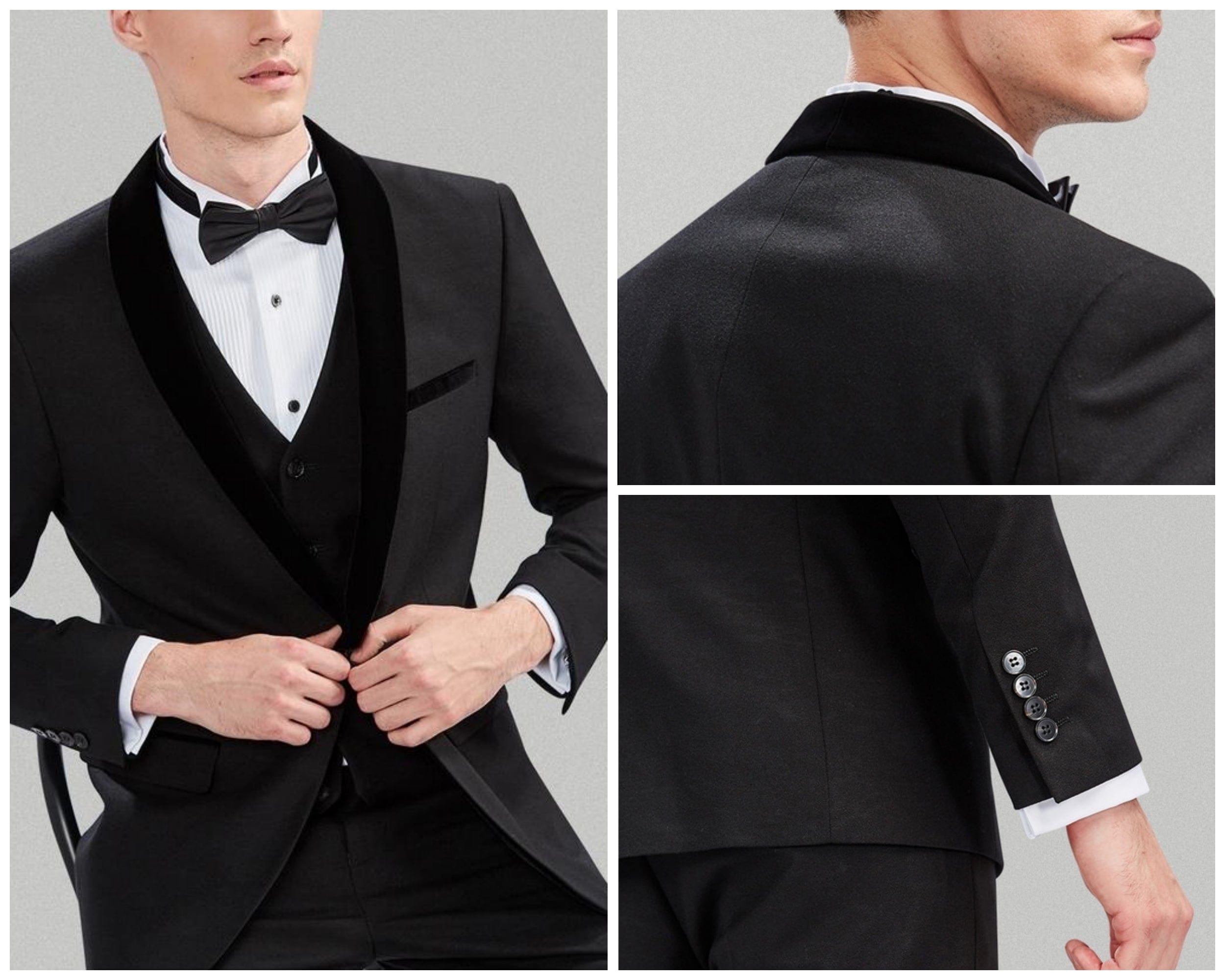 Velvet 3 Piece Suit Blazer Vest Trousers