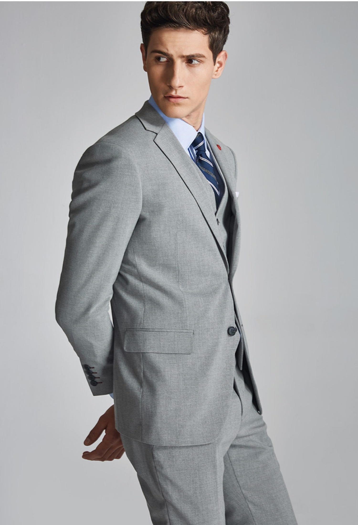3 Piece Suit Blazer Vest Trousers