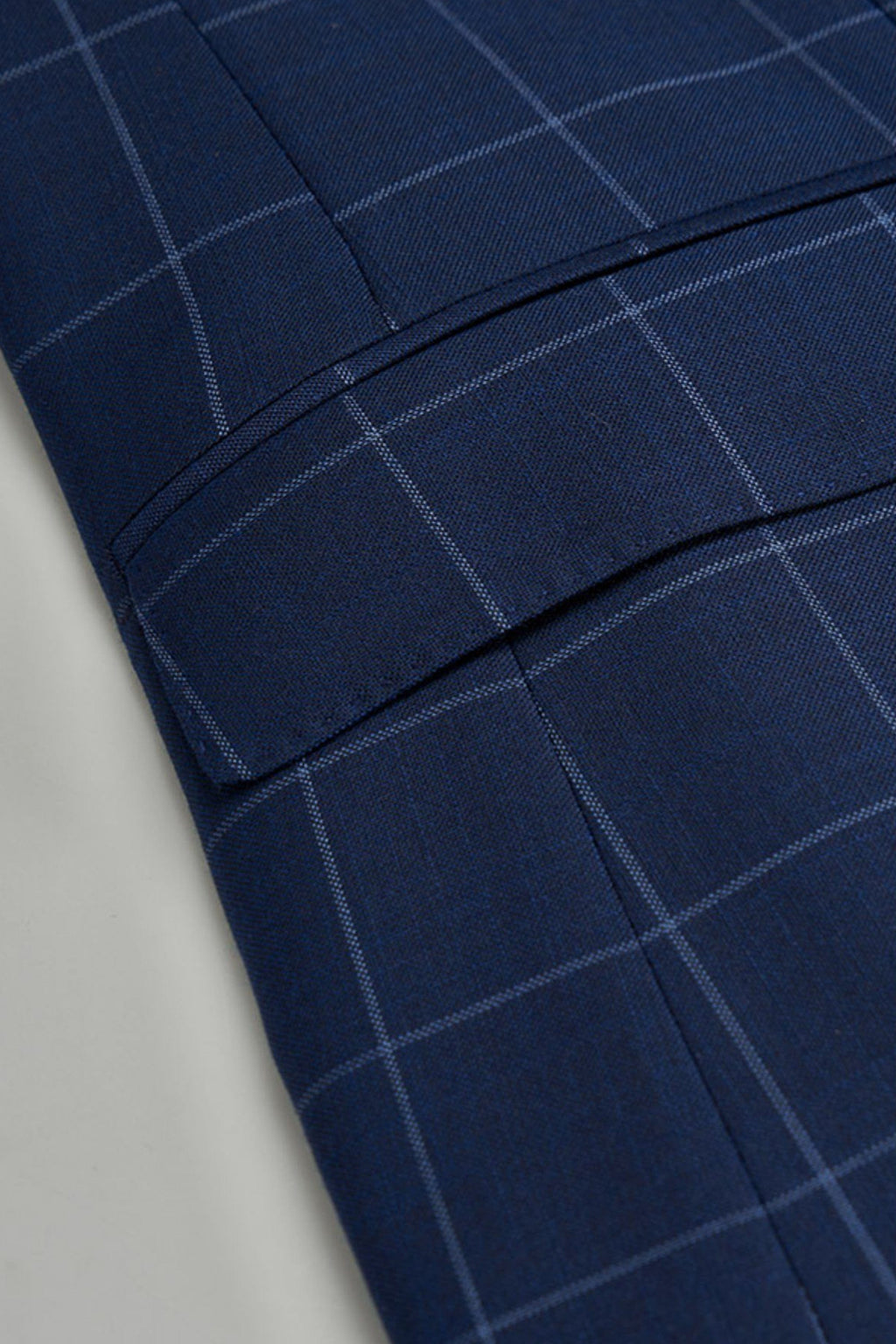 Plaid Single Breasted Slim Fit Wedding Business 3 Piece Suit Blazer Vest Trousers