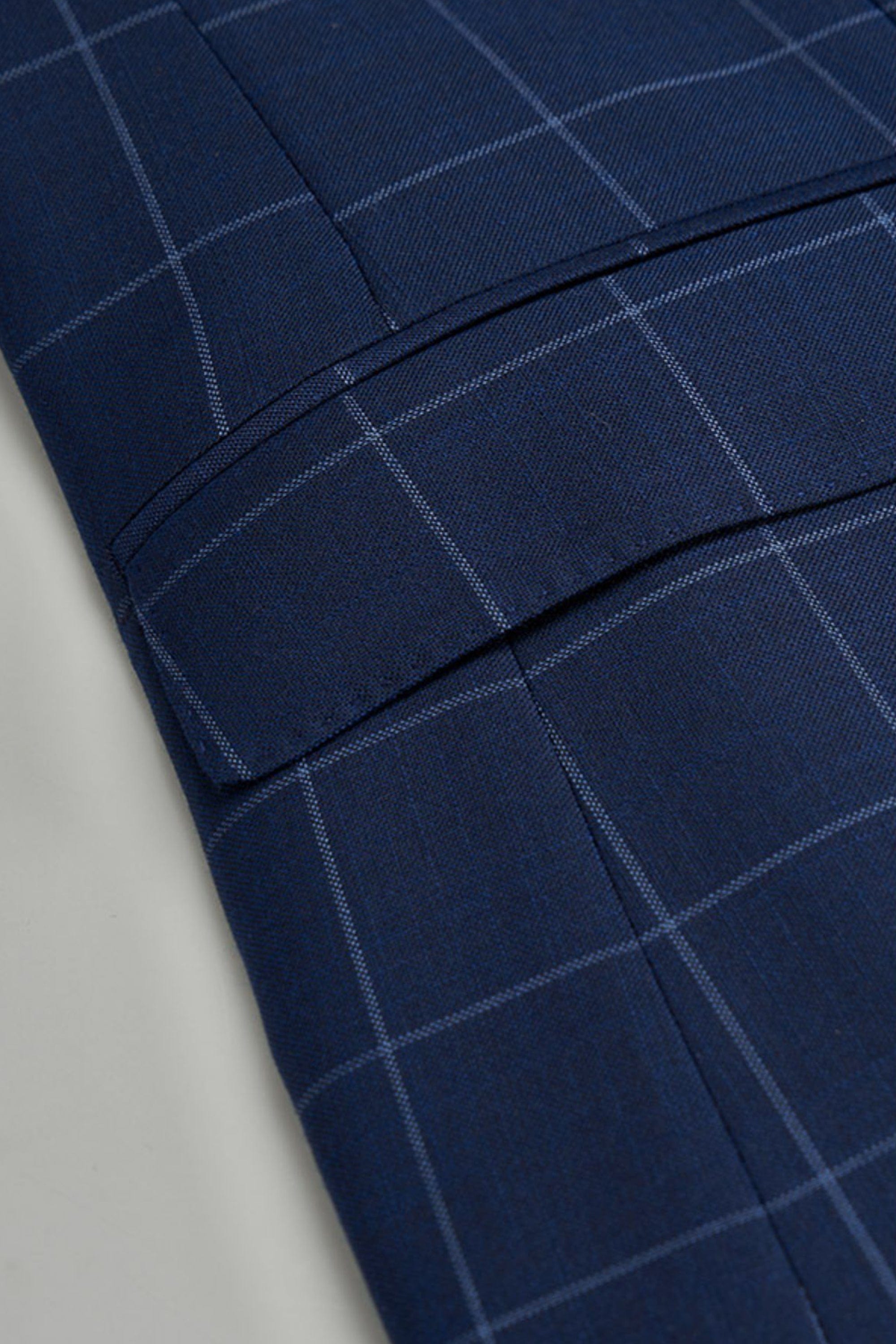 Plaid Single Breasted Slim Fit Wedding Business 3 Piece Suit Blazer Vest Trousers