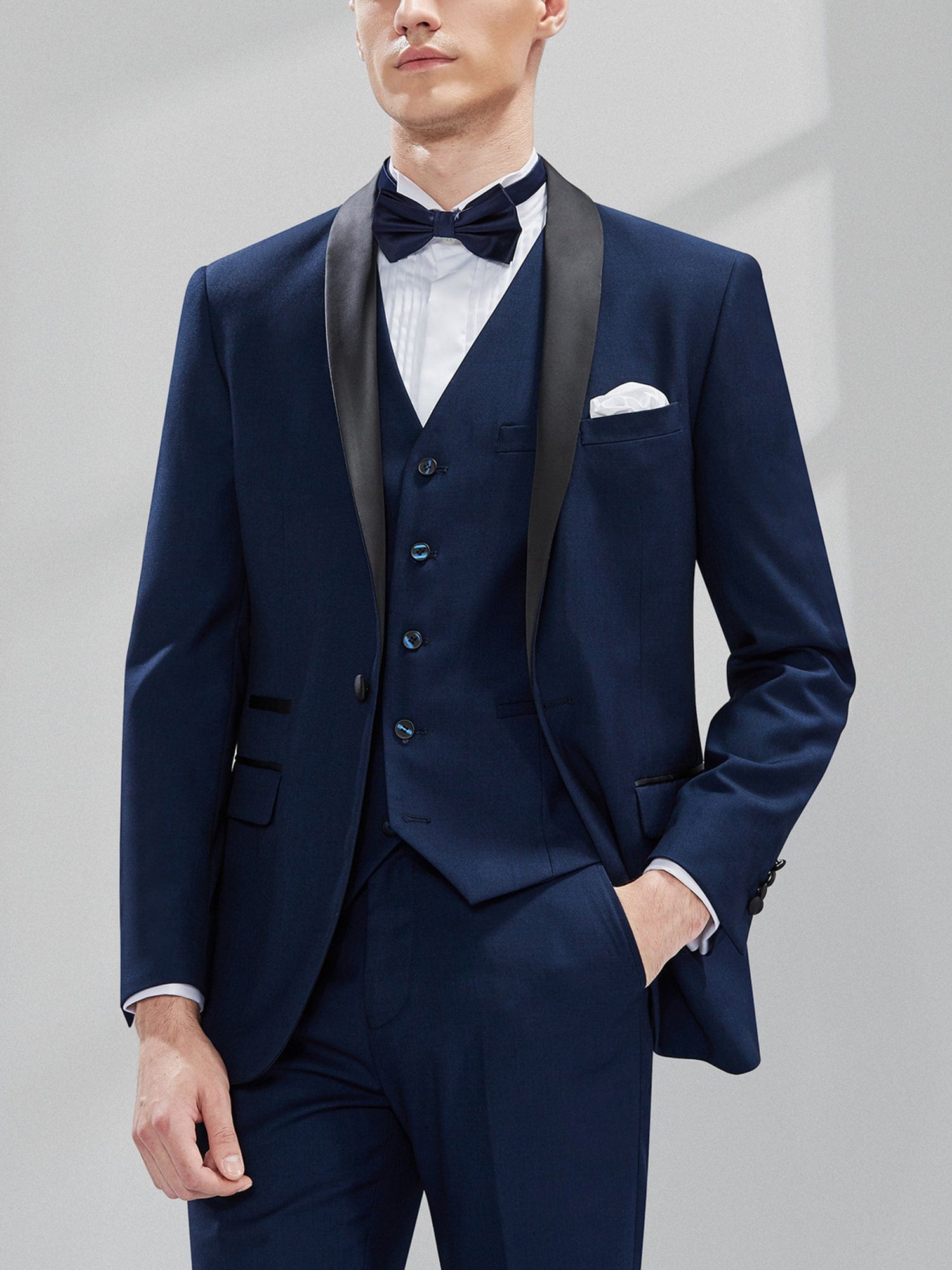 Shawl Lapel Slim Fit Wedding Tuxedo 3 Piece Suit Blazer Vest Trousers