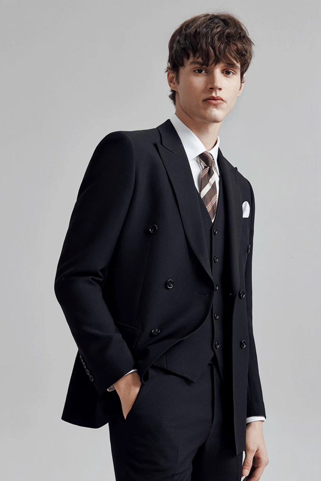 3 Piece Suit Blazer Vest Trousers