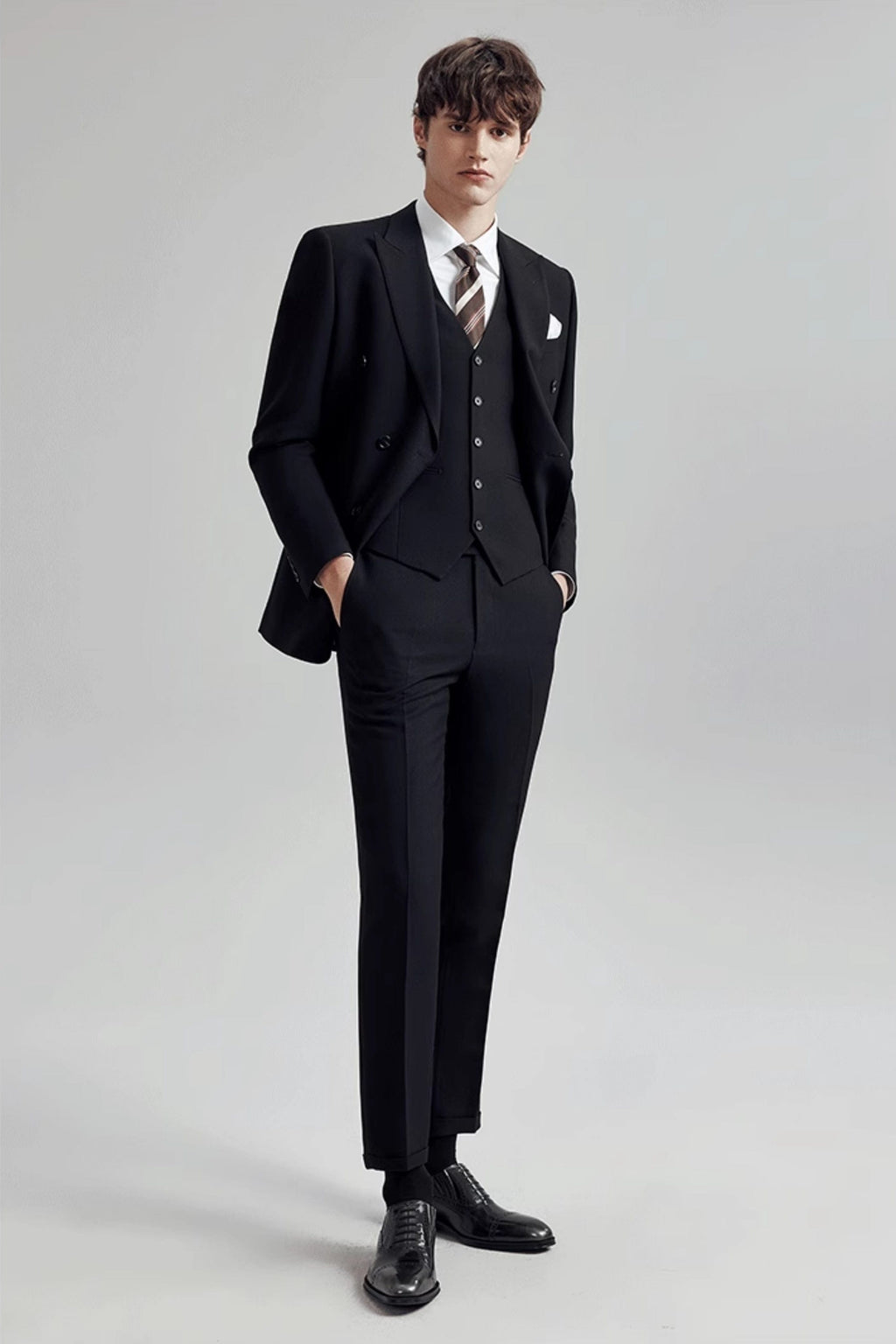 3 Piece Suit Blazer Vest Trousers