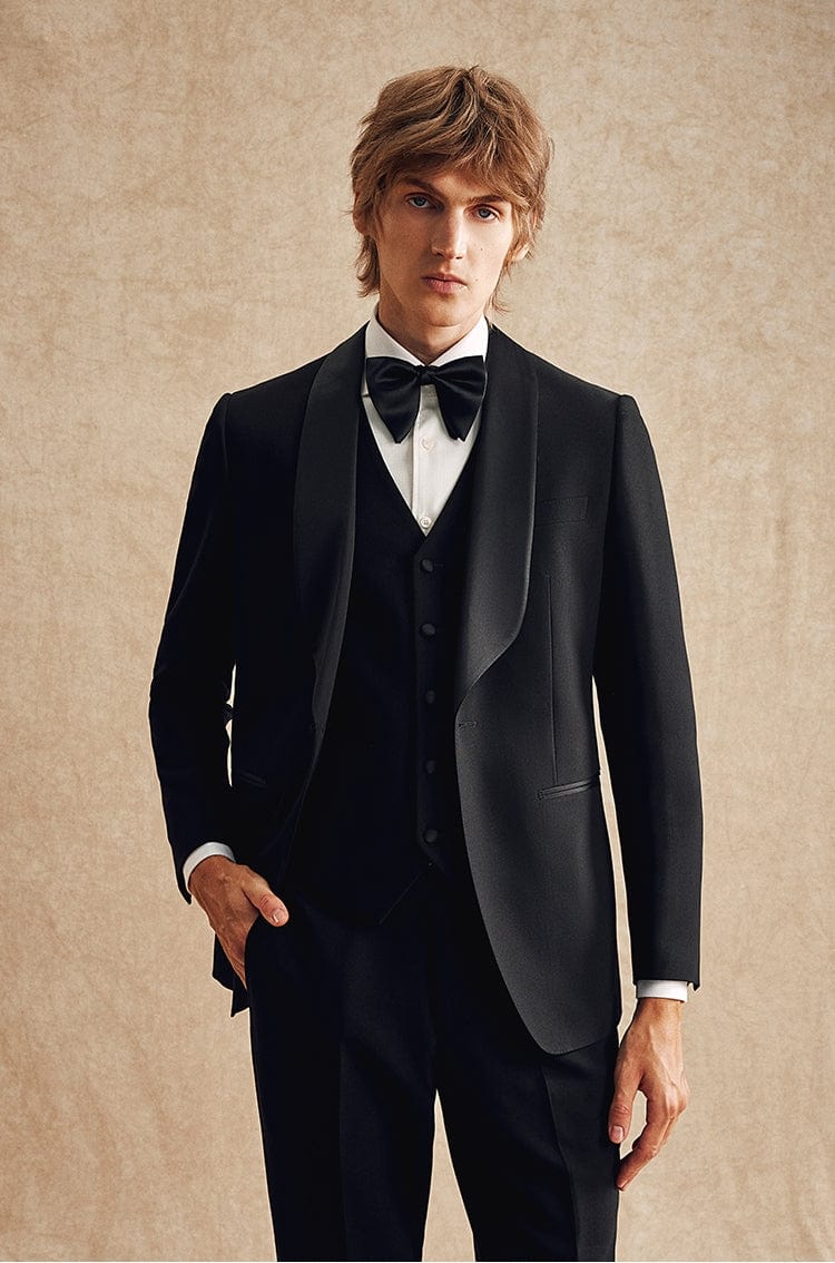 Shawl Lapel Wedding Business 3 Piece Suit Blazer Vest Trousers