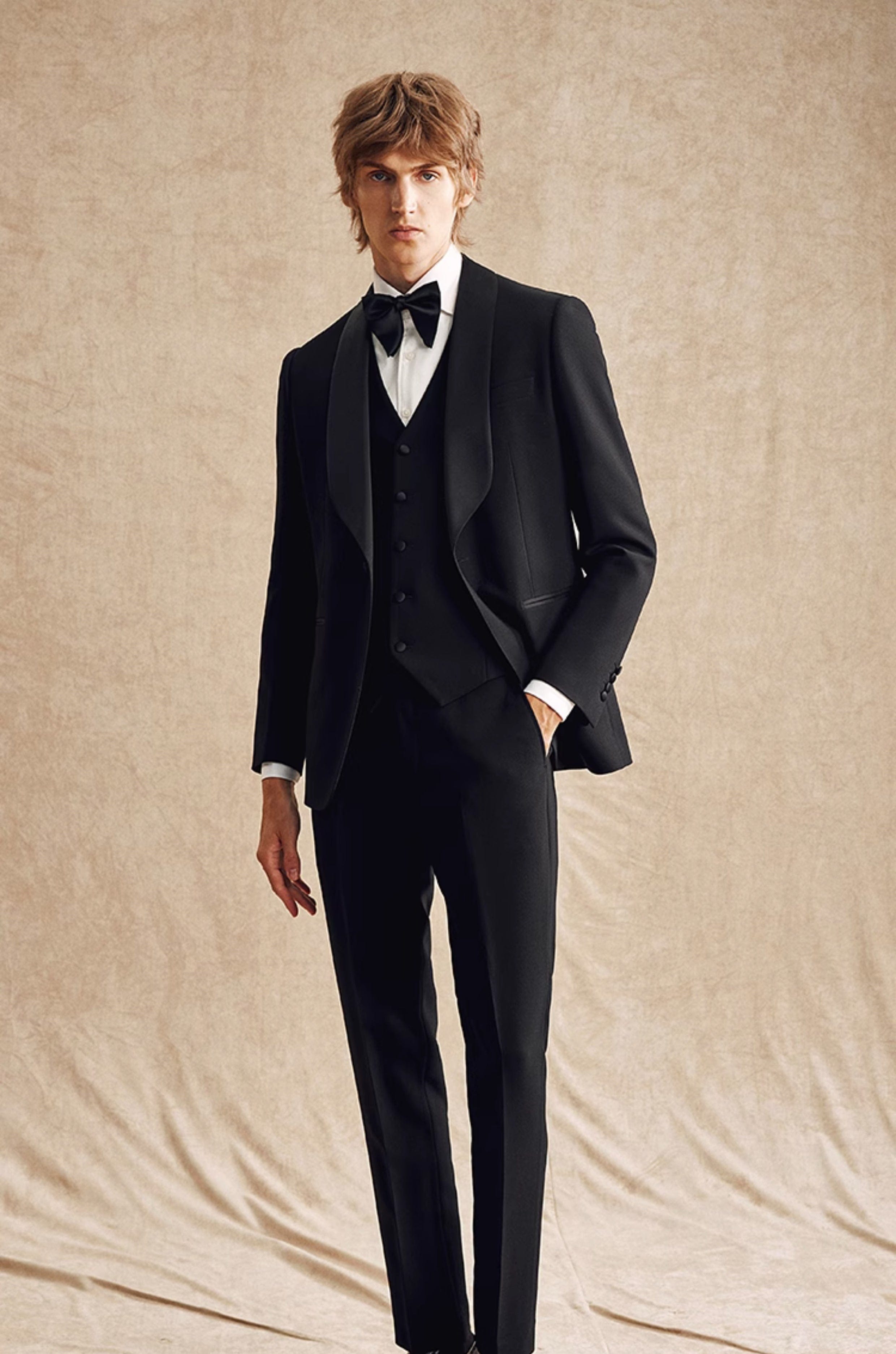 Shawl Lapel Wedding Business 3 Piece Suit Blazer Vest Trousers