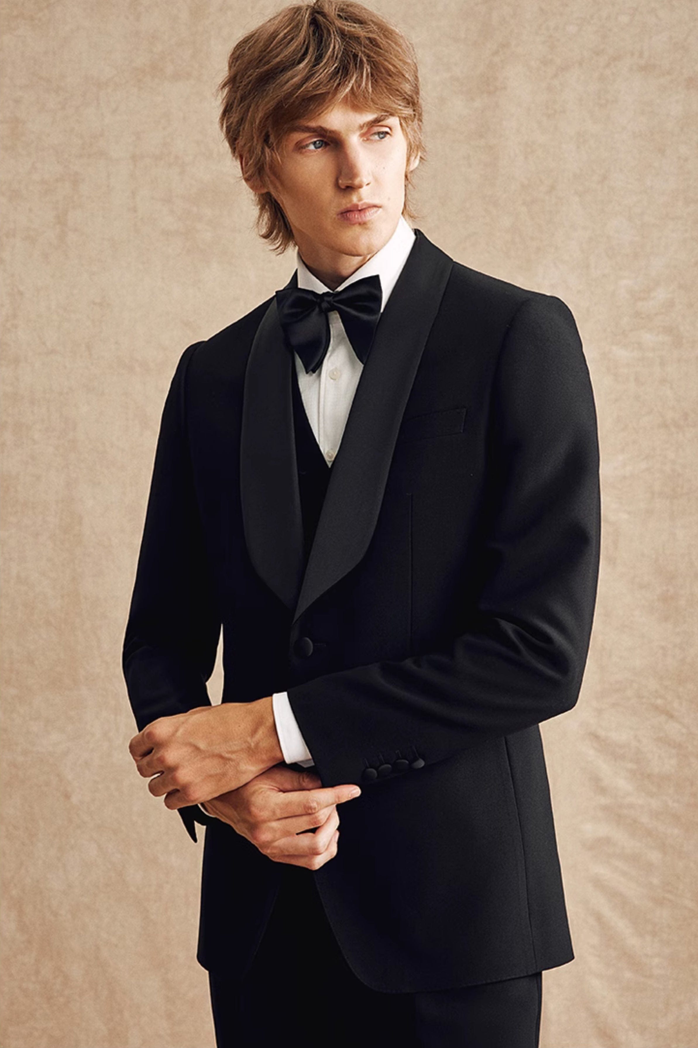 Shawl Lapel Wedding Business 3 Piece Suit Blazer Vest Trousers