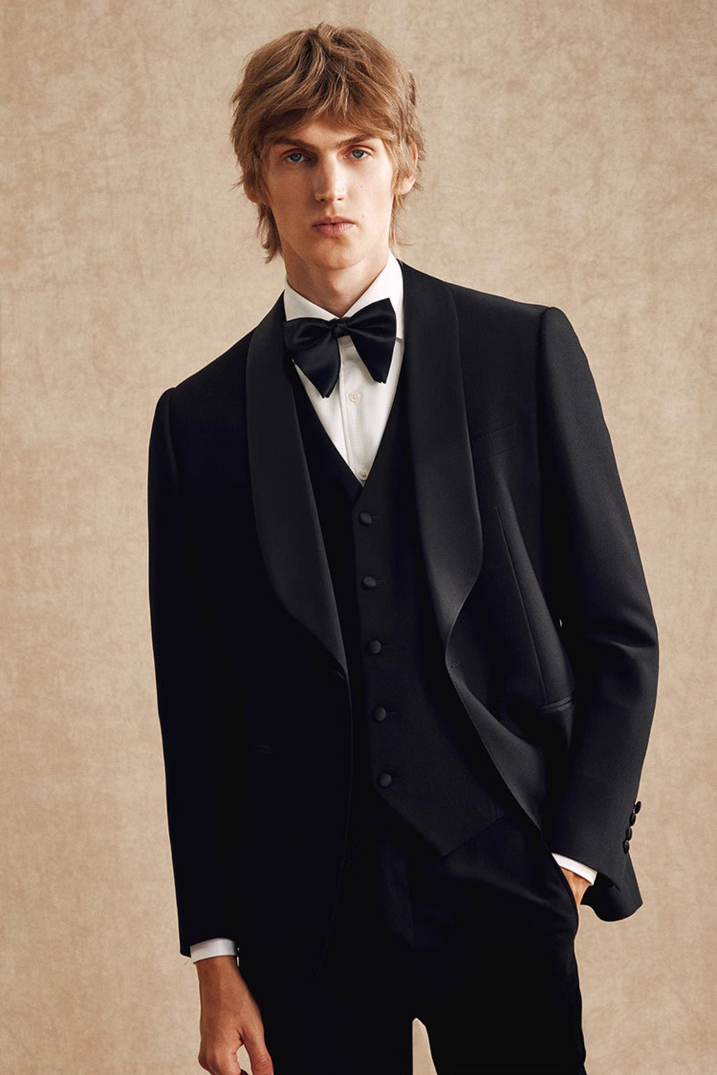 Shawl Lapel Wedding Business 3 Piece Suit Blazer Vest Trousers
