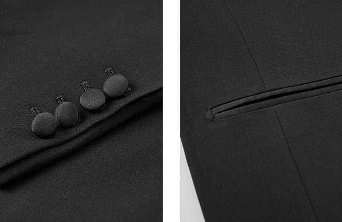 Shawl Lapel Wedding Business 3 Piece Suit Blazer Vest Trousers