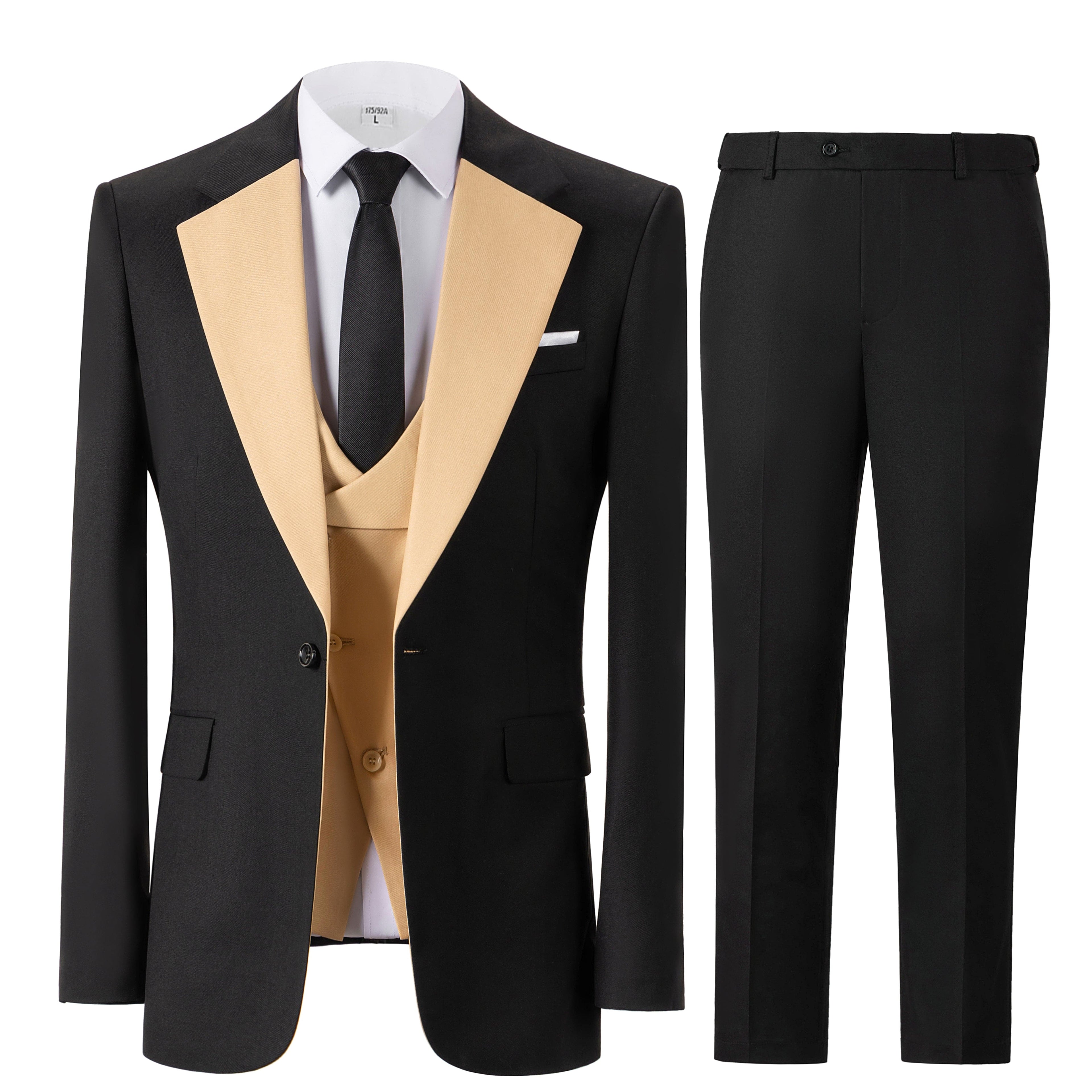 Business 3 Piece Suit Blazer Vest Trousers