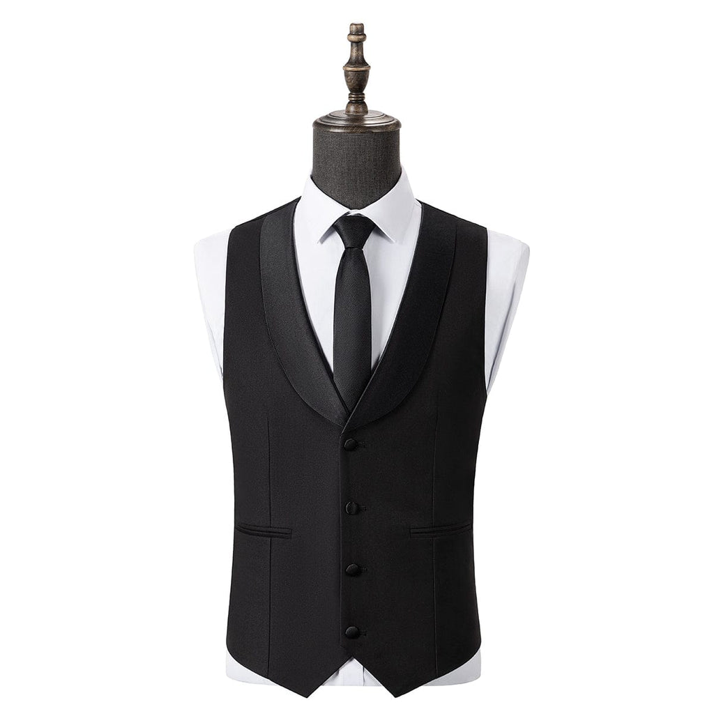 Satin 3 Piece Suit Blazer Vest Trousers