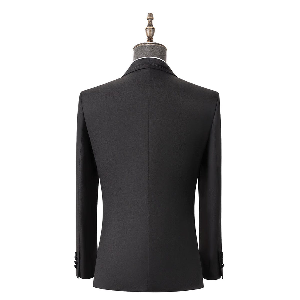 Satin 3 Piece Suit Blazer Vest Trousers