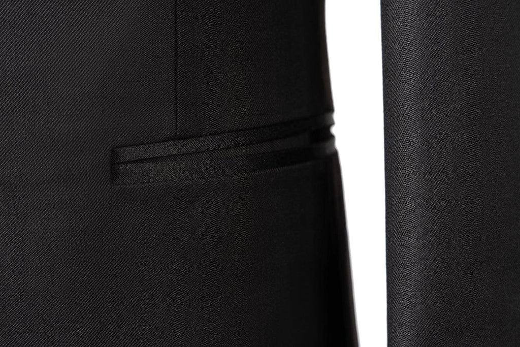 Satin 3 Piece Suit Blazer Vest Trousers