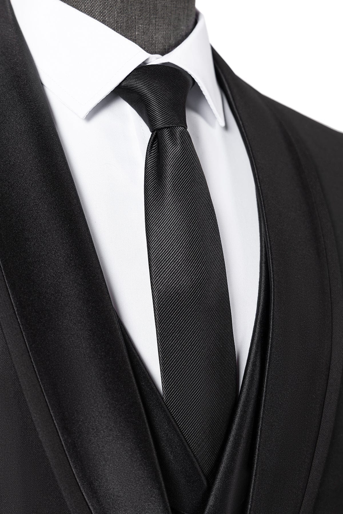 Satin 3 Piece Suit Blazer Vest Trousers