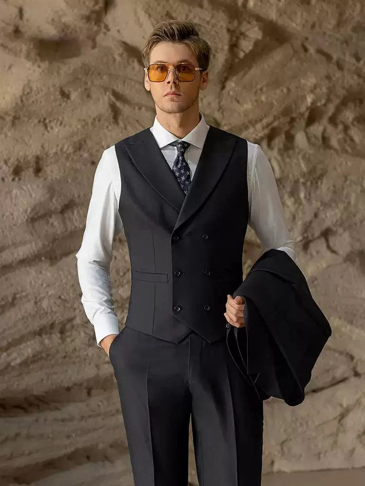 3 Piece Suit Blazer Vest Trousers