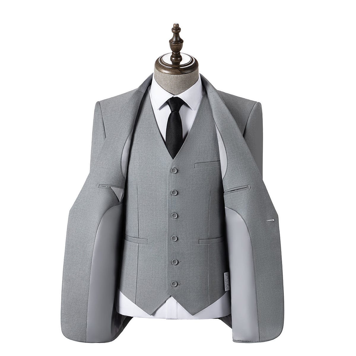 Notch Lapel 3 Piece Suit Blazer Vest Trousers