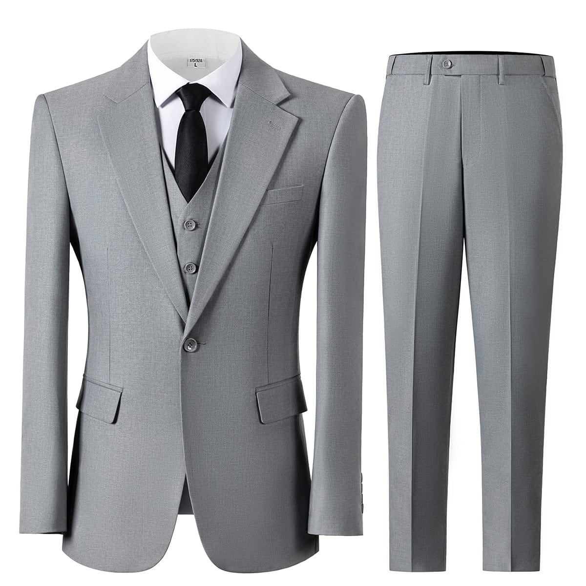 Notch Lapel 3 Piece Suit Blazer Vest Trousers