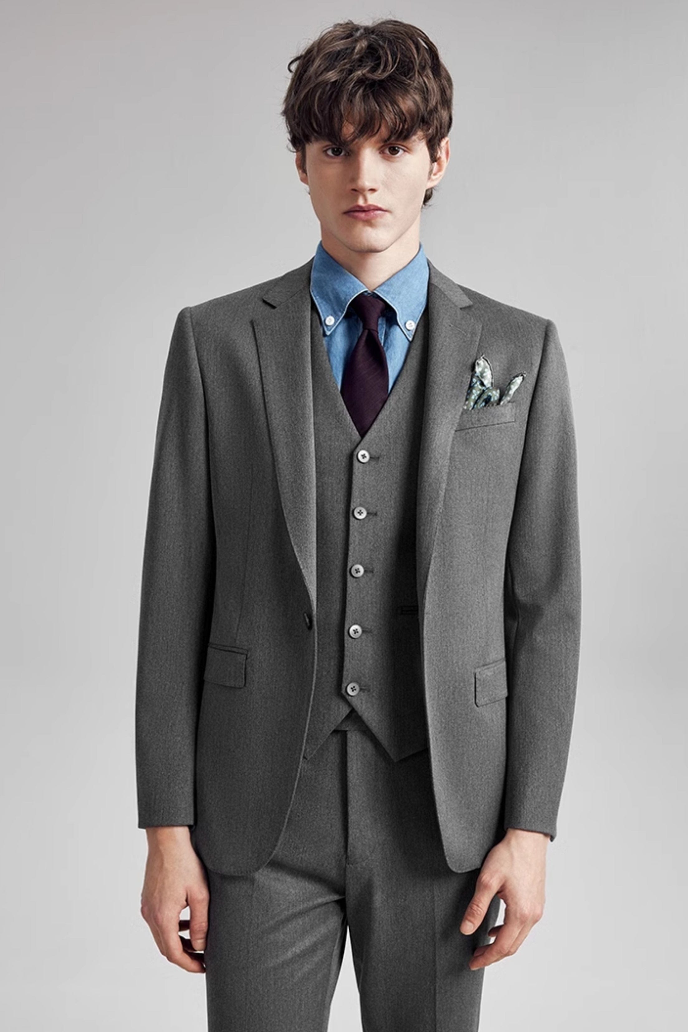 3 Piece Suit Blazer Vest Trousers