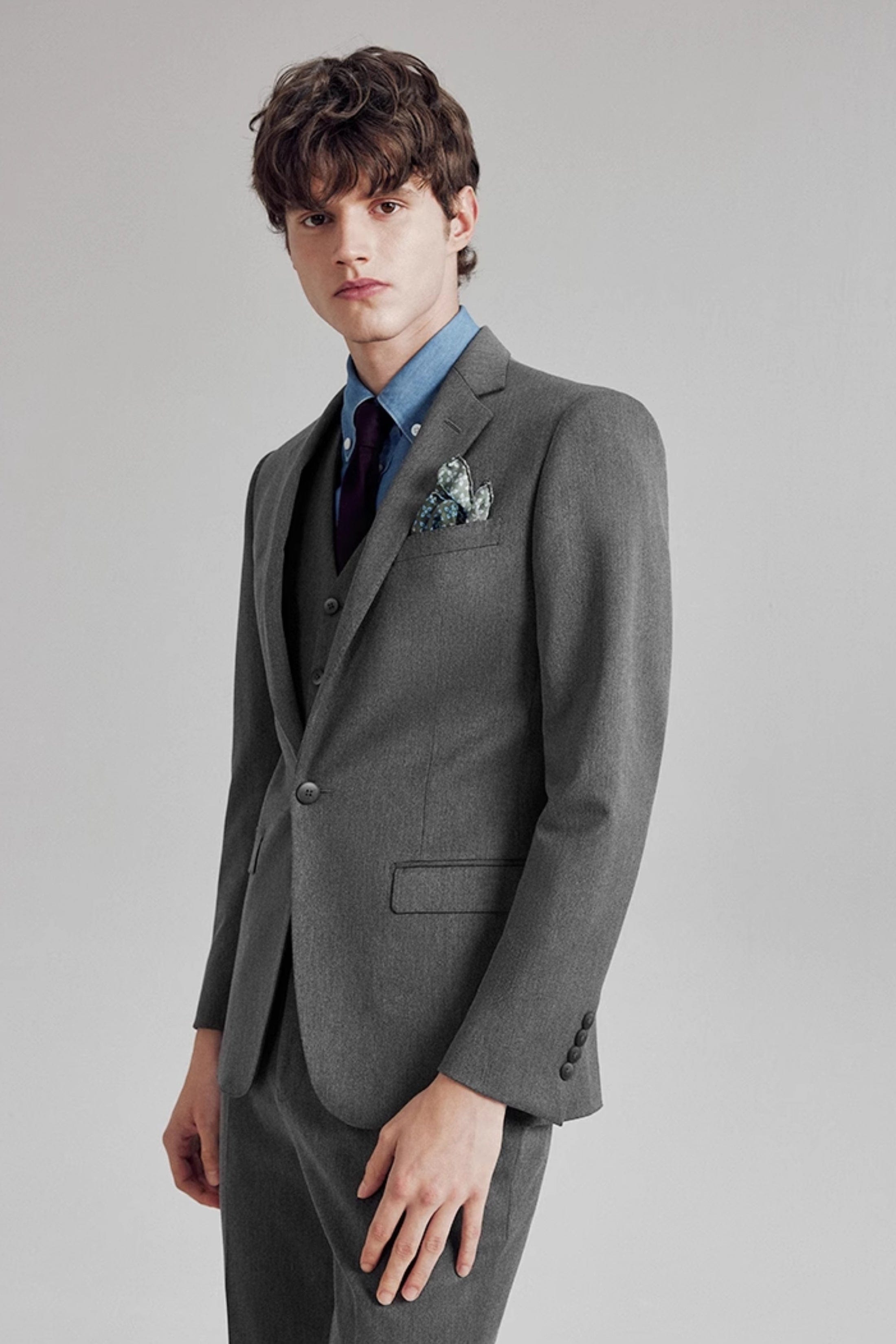 3 Piece Suit Blazer Vest Trousers