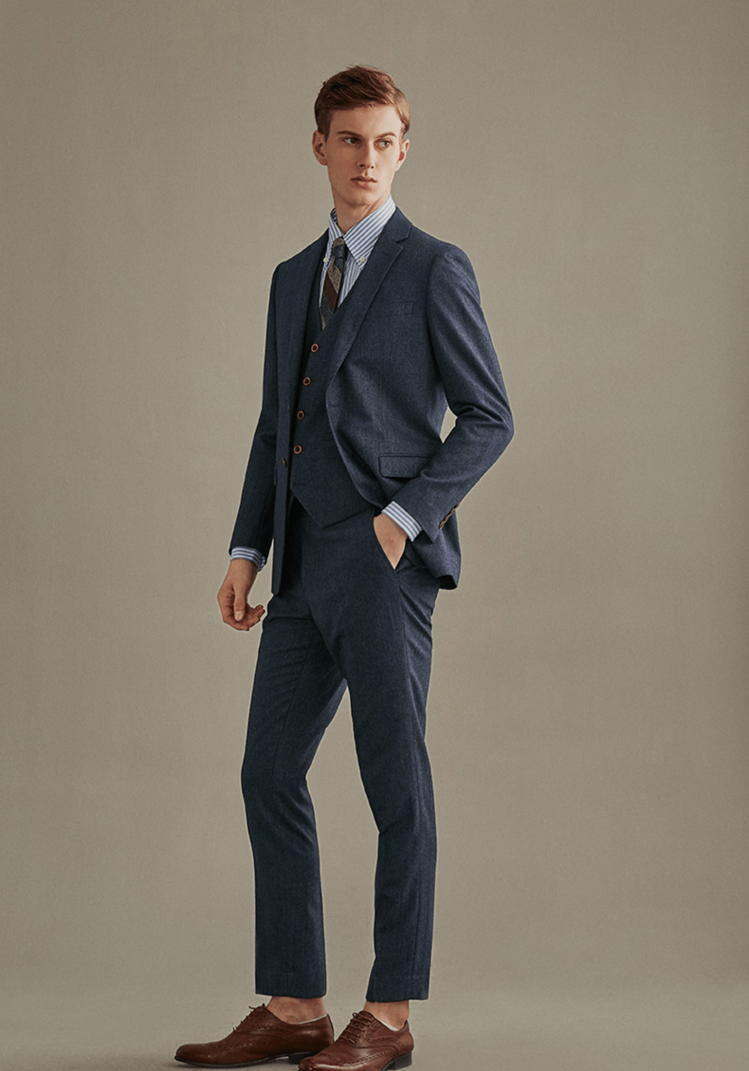Wedding Business 3 Piece Suit Blazer Vest Trousers