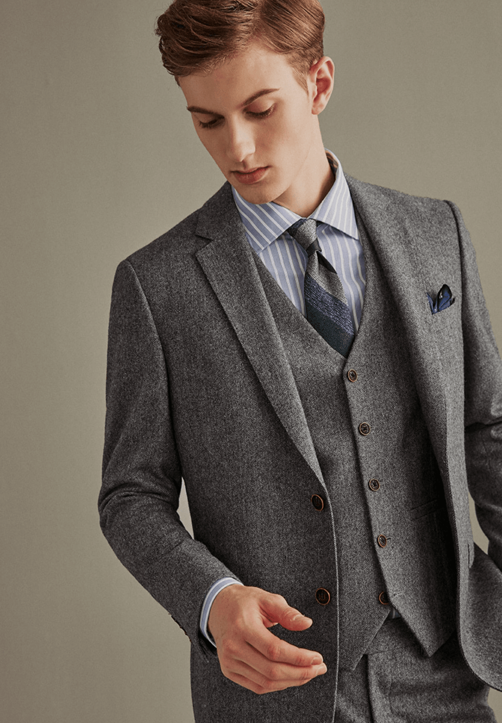 Wedding Business 3 Piece Suit Blazer Vest Trousers