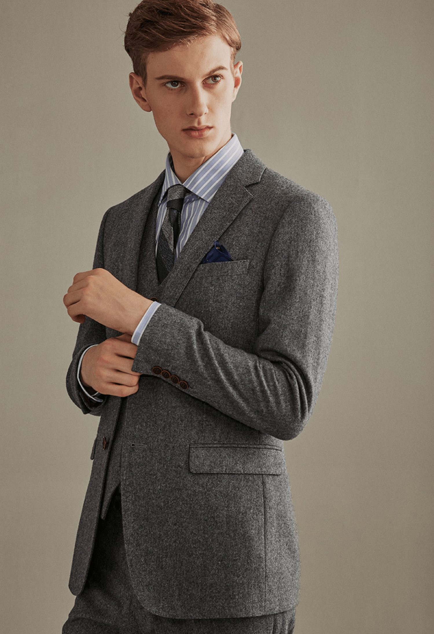 Wedding Business 3 Piece Suit Blazer Vest Trousers