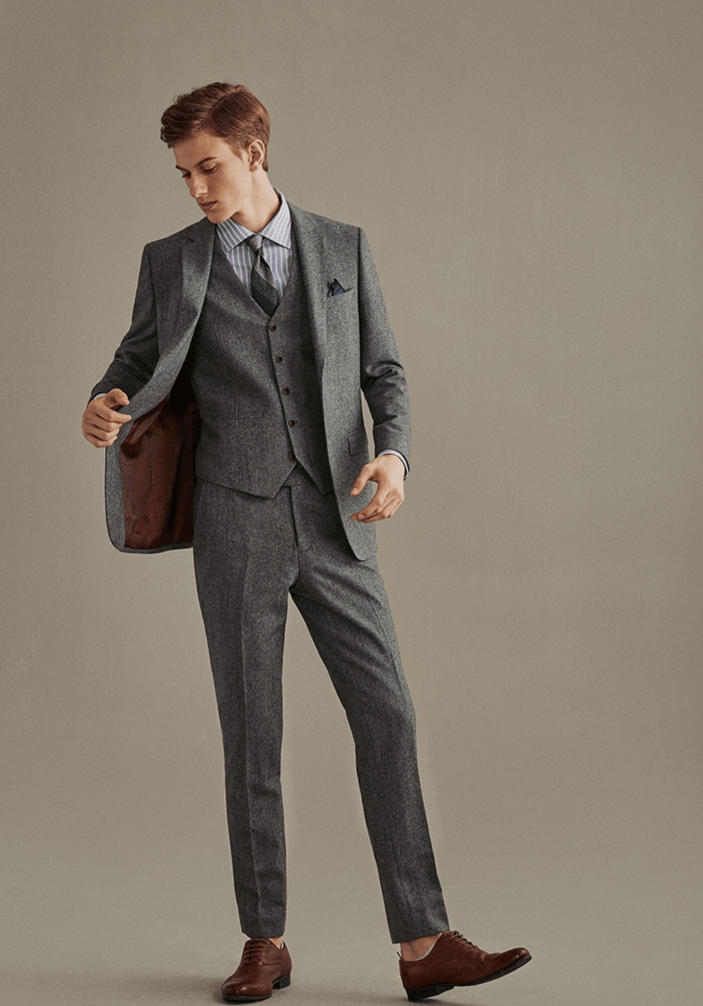 Wedding Business 3 Piece Suit Blazer Vest Trousers