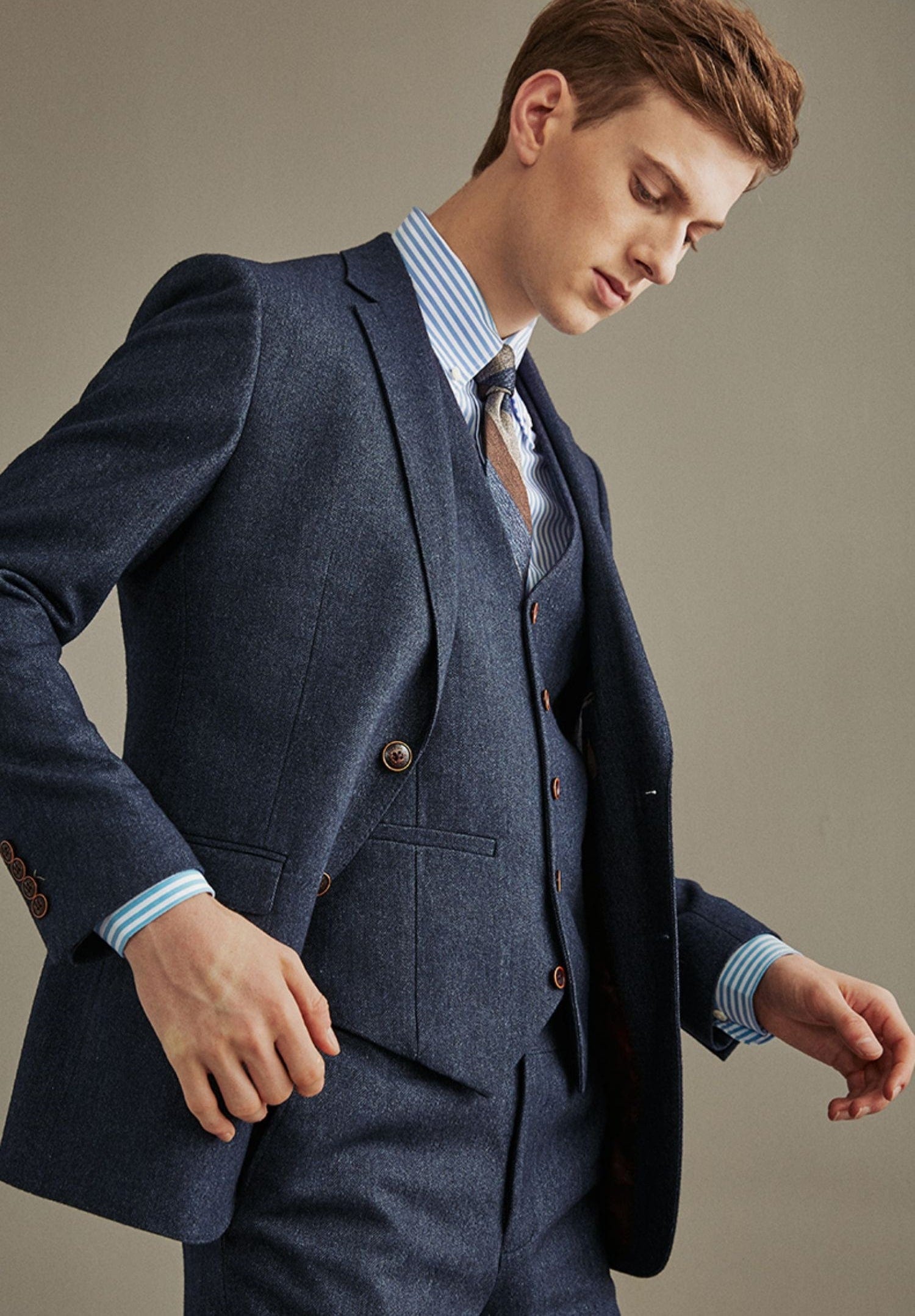 Wedding Business 3 Piece Suit Blazer Vest Trousers