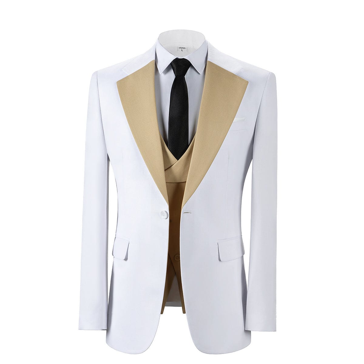 Notch Lapel Tuxedo 3 Piece Suit Blazer Vest Trousers