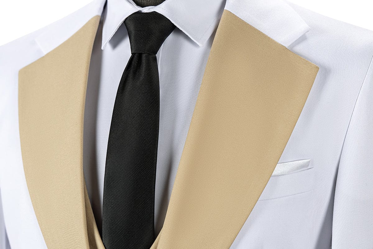 Notch Lapel Tuxedo 3 Piece Suit Blazer Vest Trousers